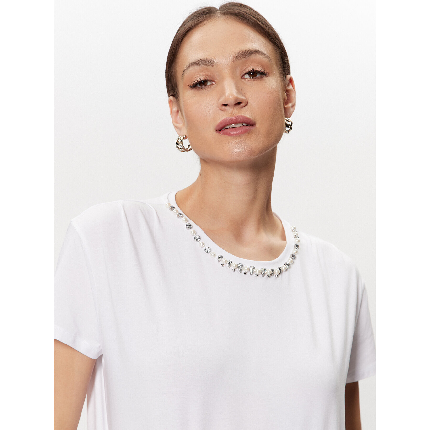 Liu Jo Тишърт WA3142 J6308 Бял Regular Fit - Pepit.bg