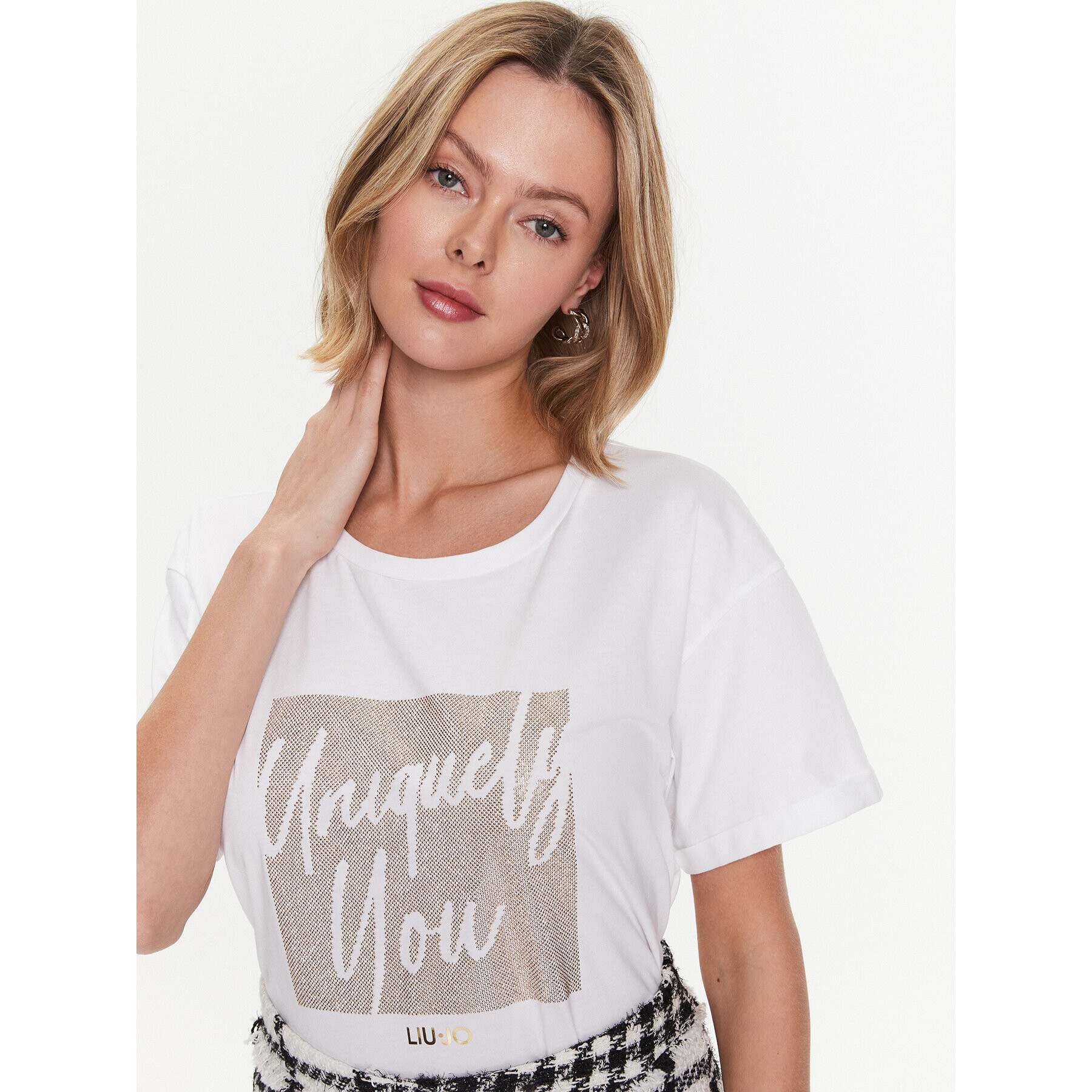 Liu Jo Тишърт WA3277 JS923 Бял Regular Fit - Pepit.bg