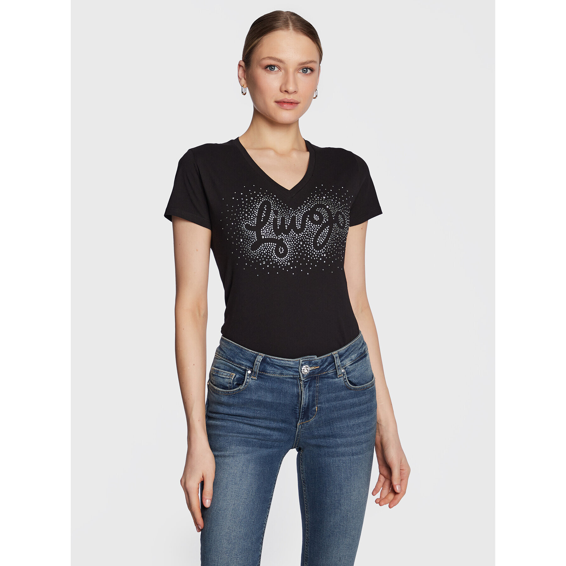 Liu Jo Тишърт WA3278 JS923 Черен Regular Fit - Pepit.bg