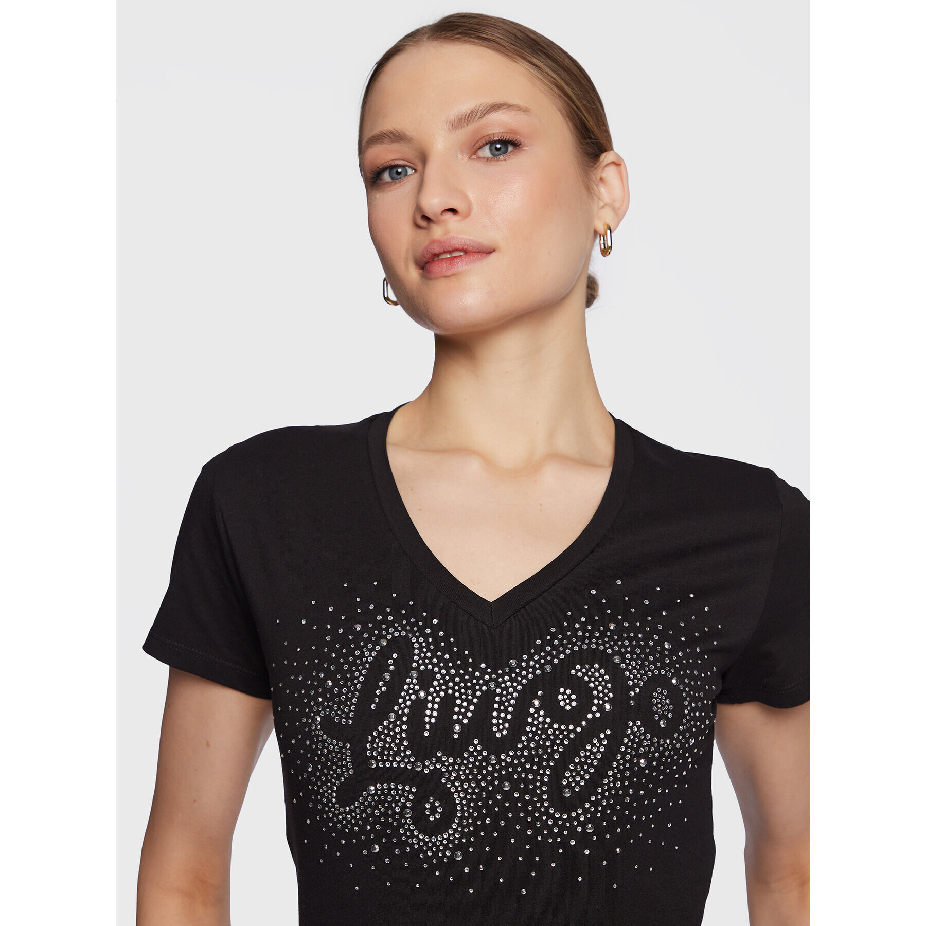 Liu Jo Тишърт WA3278 JS923 Черен Regular Fit - Pepit.bg