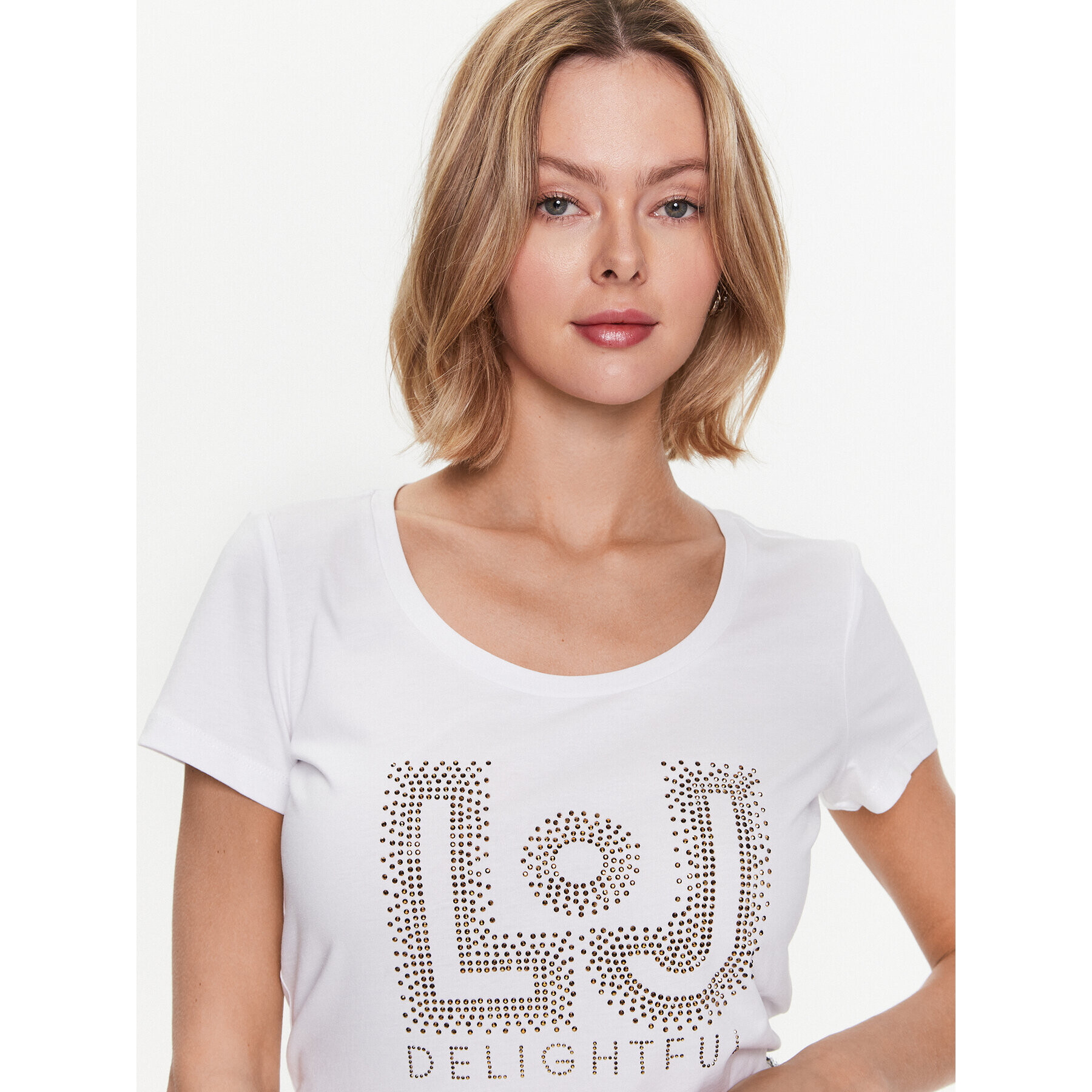 Liu Jo Тишърт WA3281 JS923 Бял Regular Fit - Pepit.bg