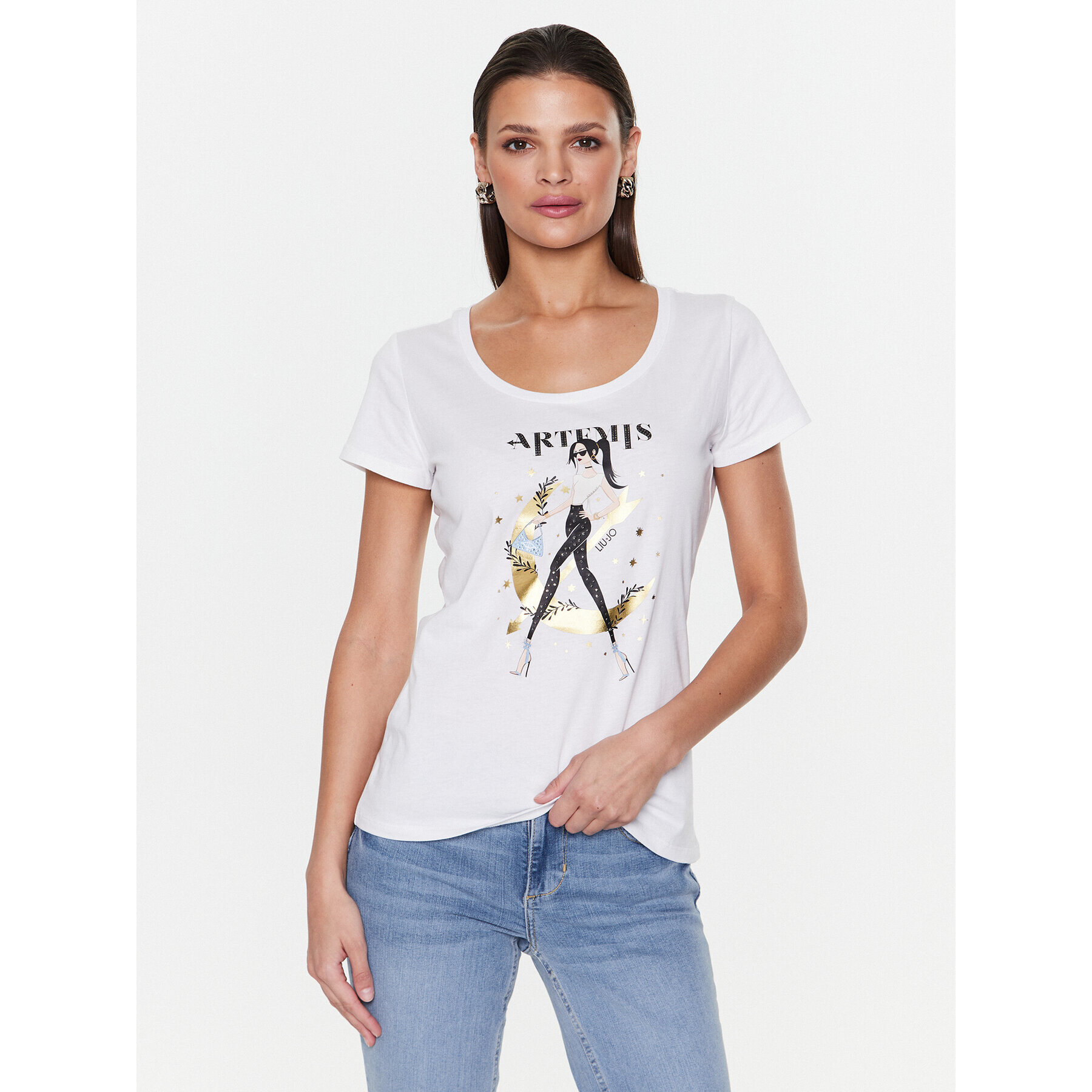 Liu Jo Тишърт WA3288 J5923 Бял Regular Fit - Pepit.bg