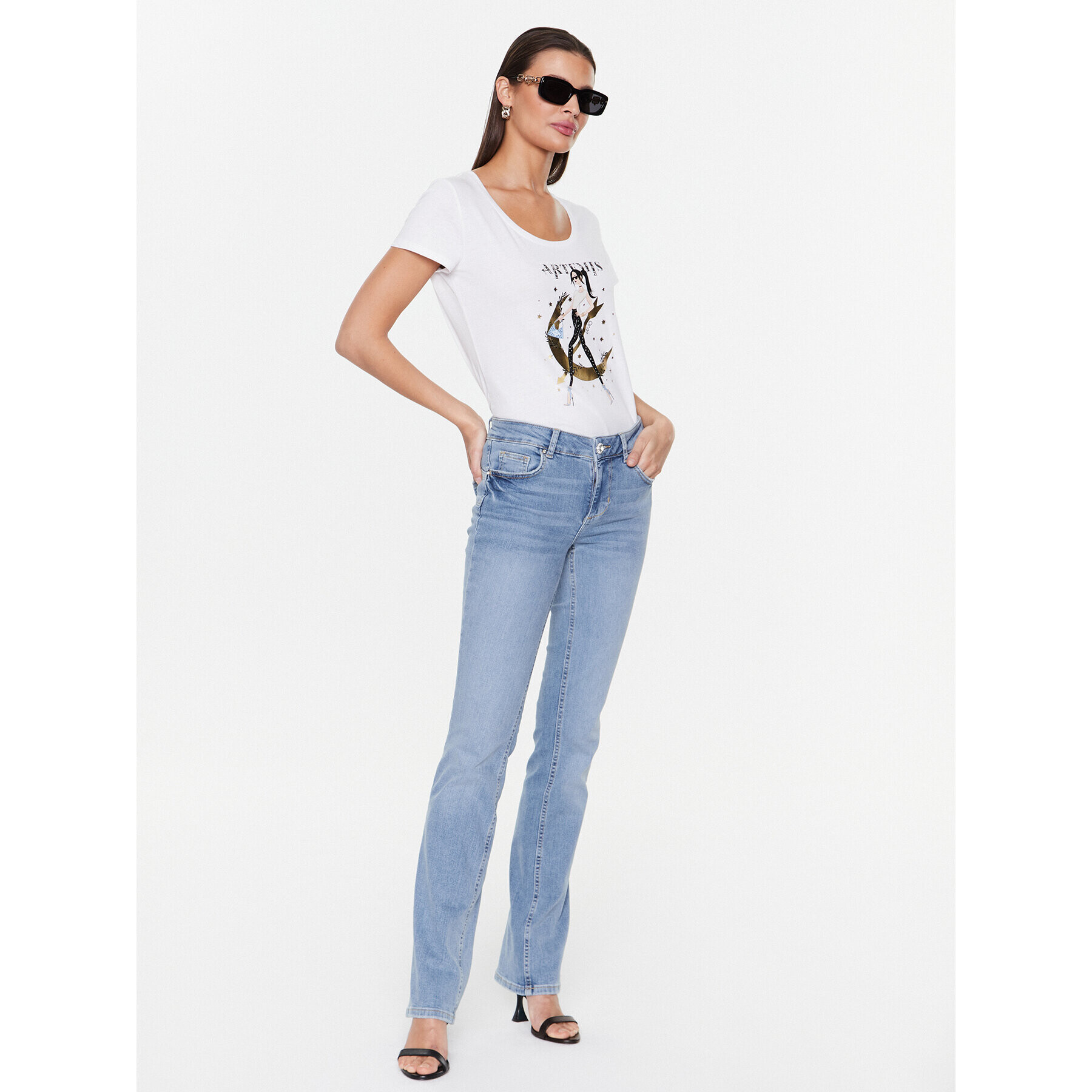 Liu Jo Тишърт WA3288 J5923 Бял Regular Fit - Pepit.bg