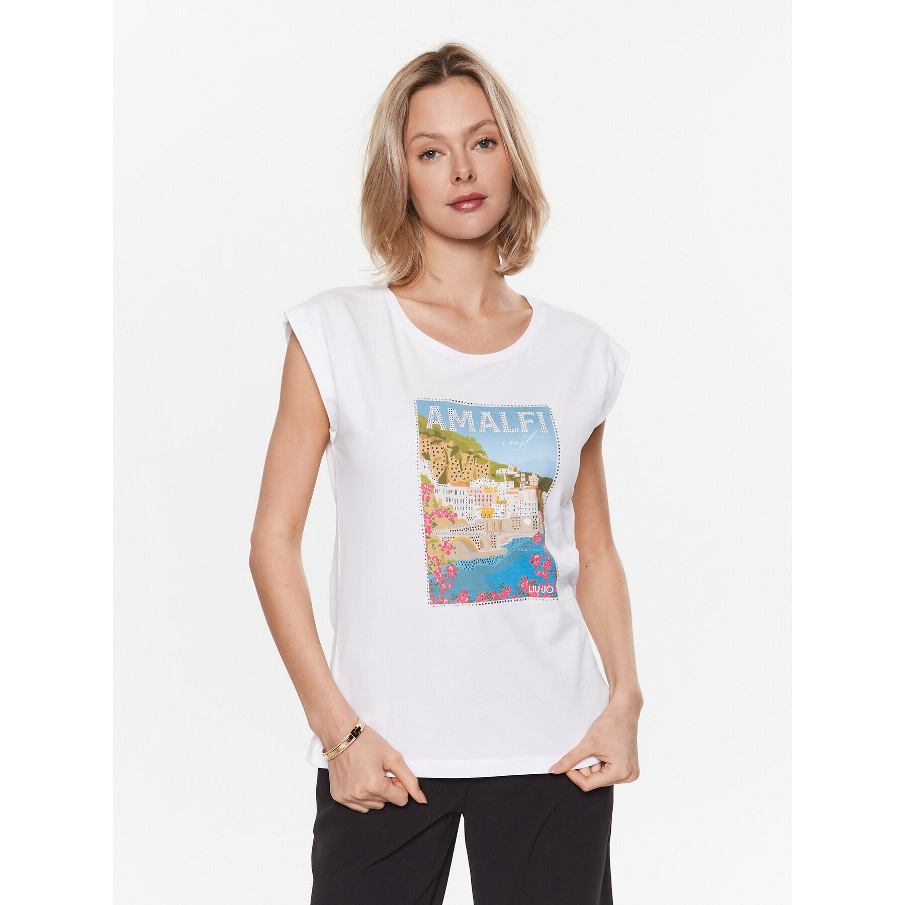 Liu Jo Тишърт WA3291 JS923 Бял Regular Fit - Pepit.bg