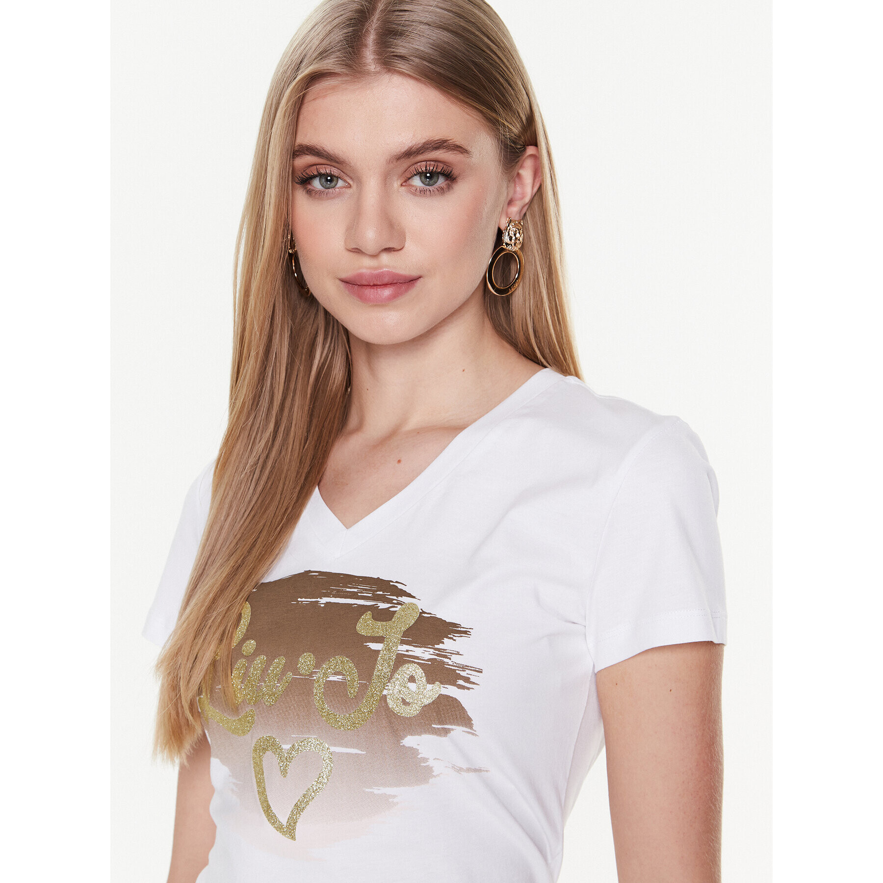 Liu Jo Тишърт WA3321 J5923 Бял Regular Fit - Pepit.bg