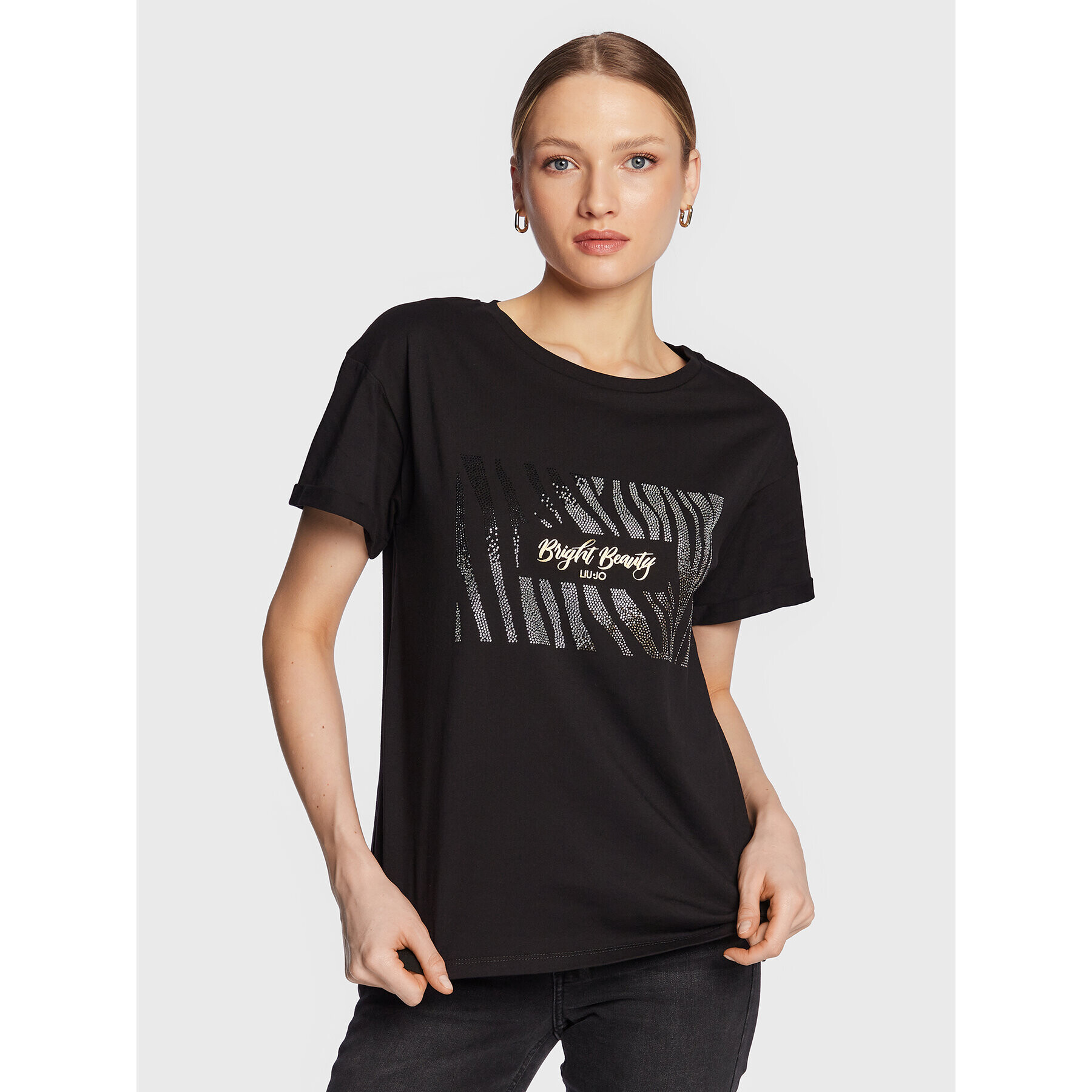 Liu Jo Тишърт WA3332 J6410 Черен Relaxed Fit - Pepit.bg