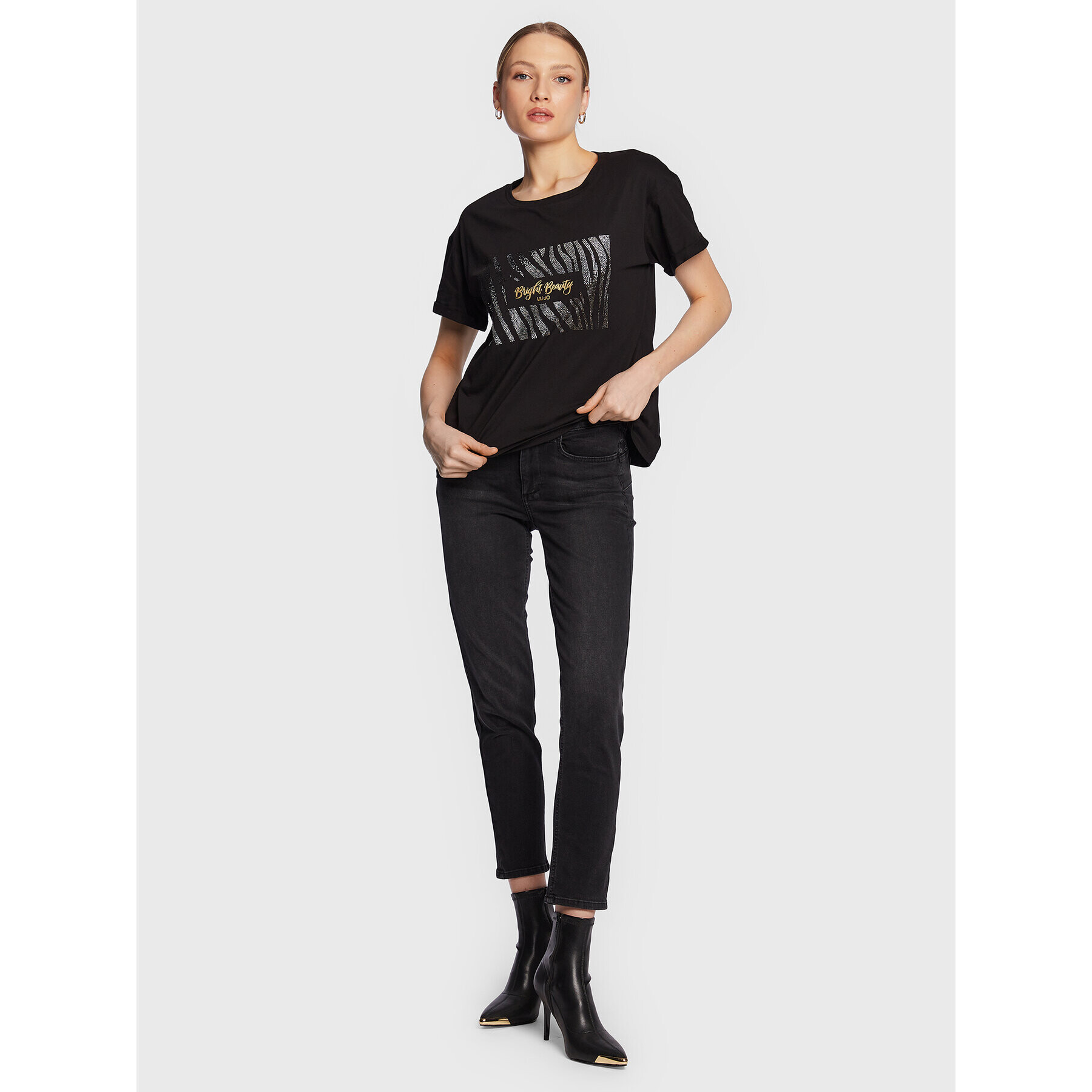 Liu Jo Тишърт WA3332 J6410 Черен Relaxed Fit - Pepit.bg