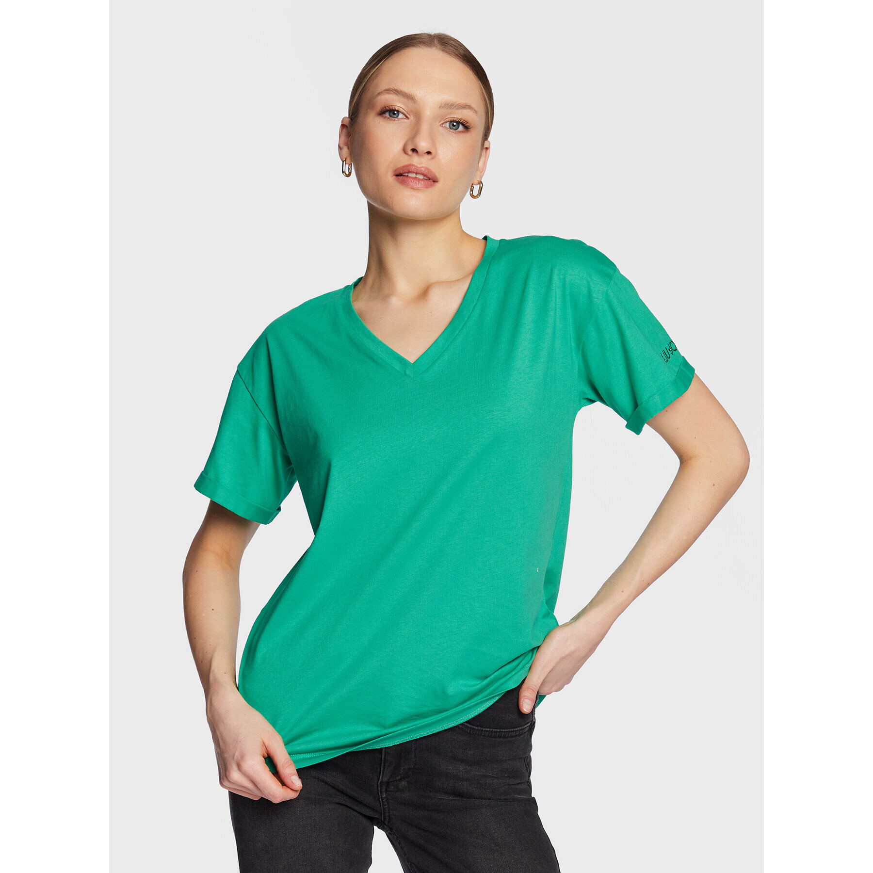 Liu Jo Тишърт WA3364 JS923 Зелен Regular Fit - Pepit.bg