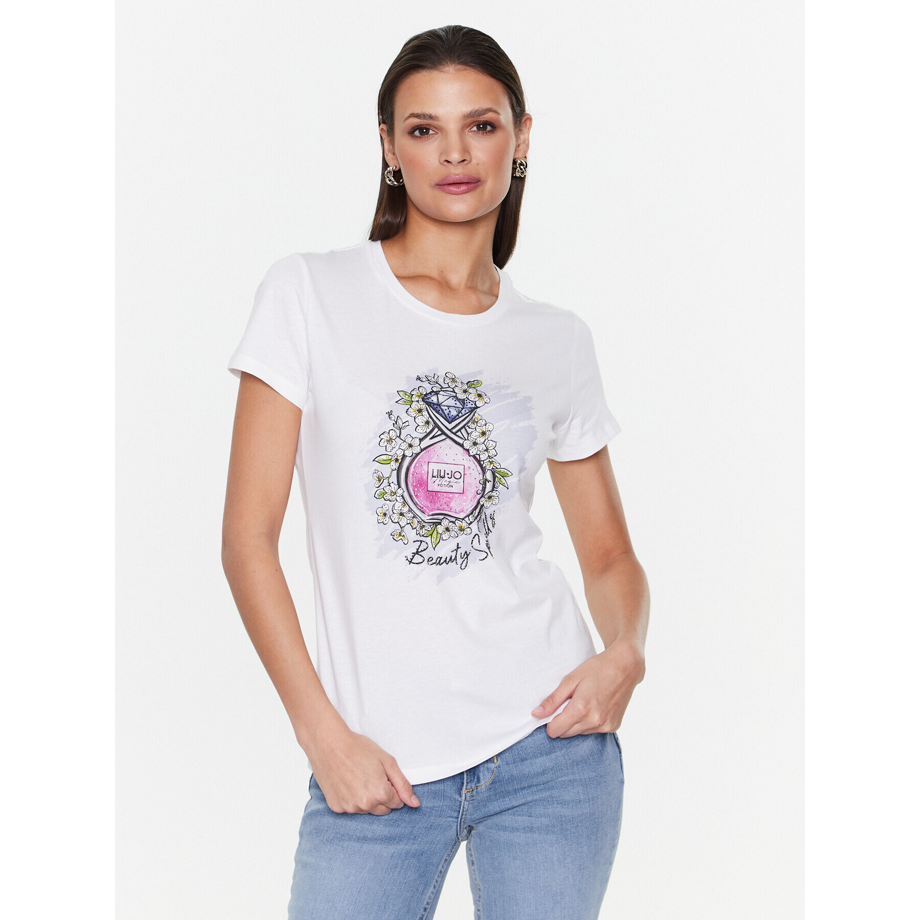 Liu Jo Тишърт WA3389 JS923 Бял Regular Fit - Pepit.bg