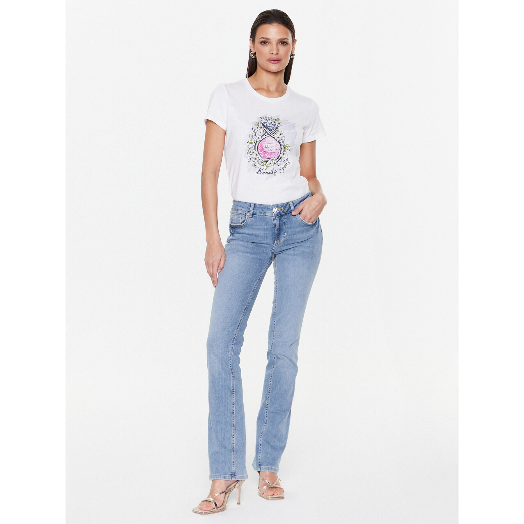 Liu Jo Тишърт WA3389 JS923 Бял Regular Fit - Pepit.bg