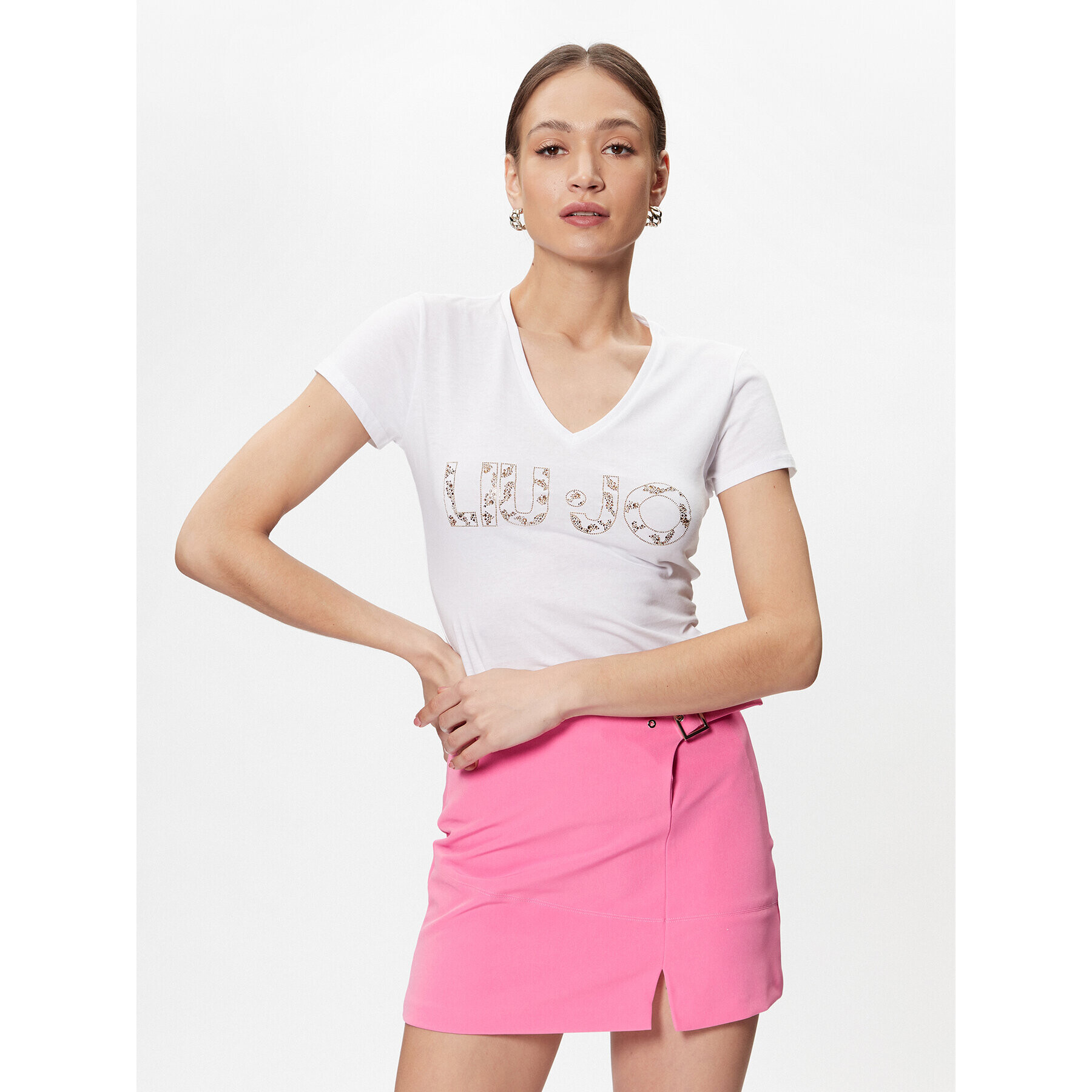 Liu Jo Тишърт WA3418 JS923 Бял Regular Fit - Pepit.bg