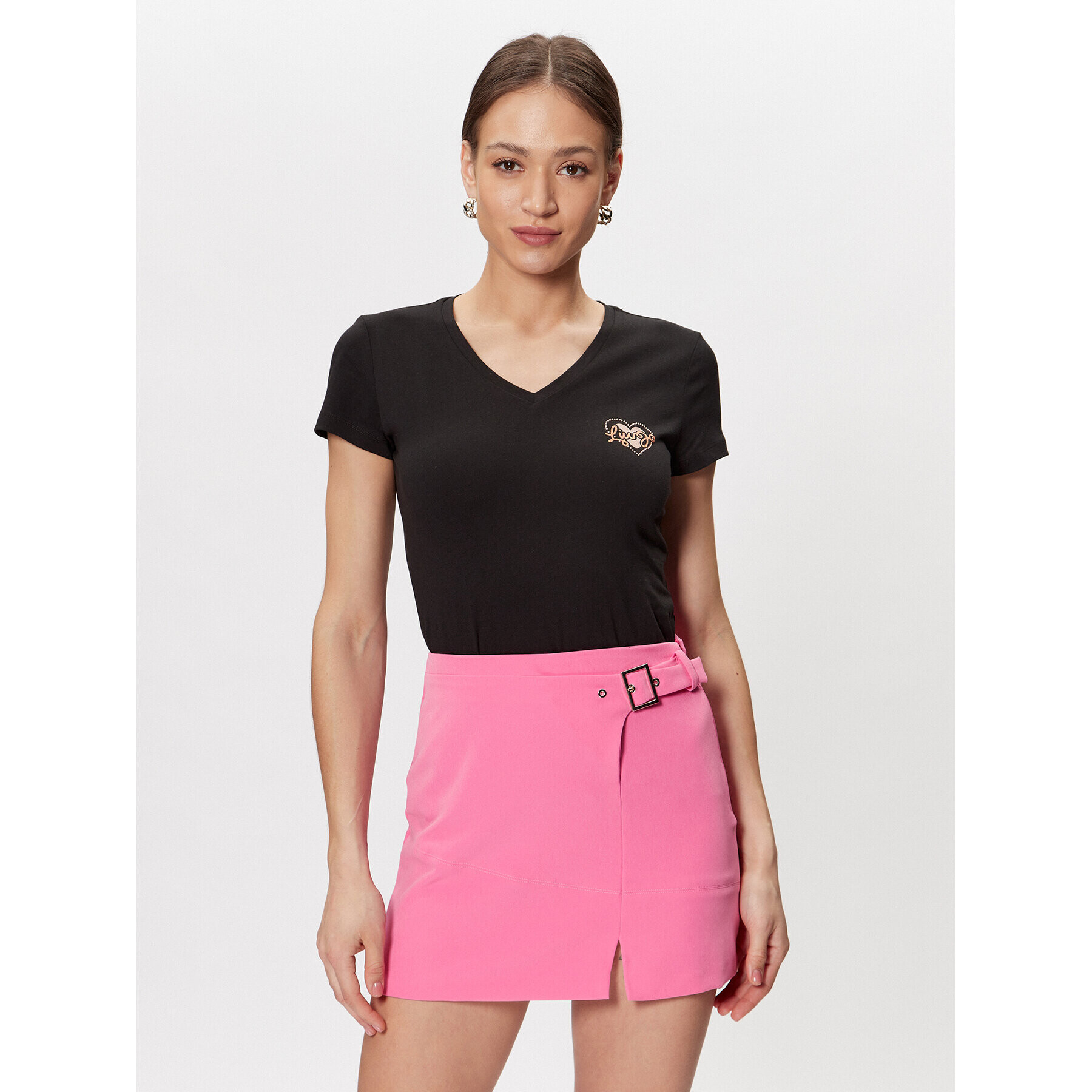 Liu Jo Тишърт WA3422 J5923 Черен Regular Fit - Pepit.bg