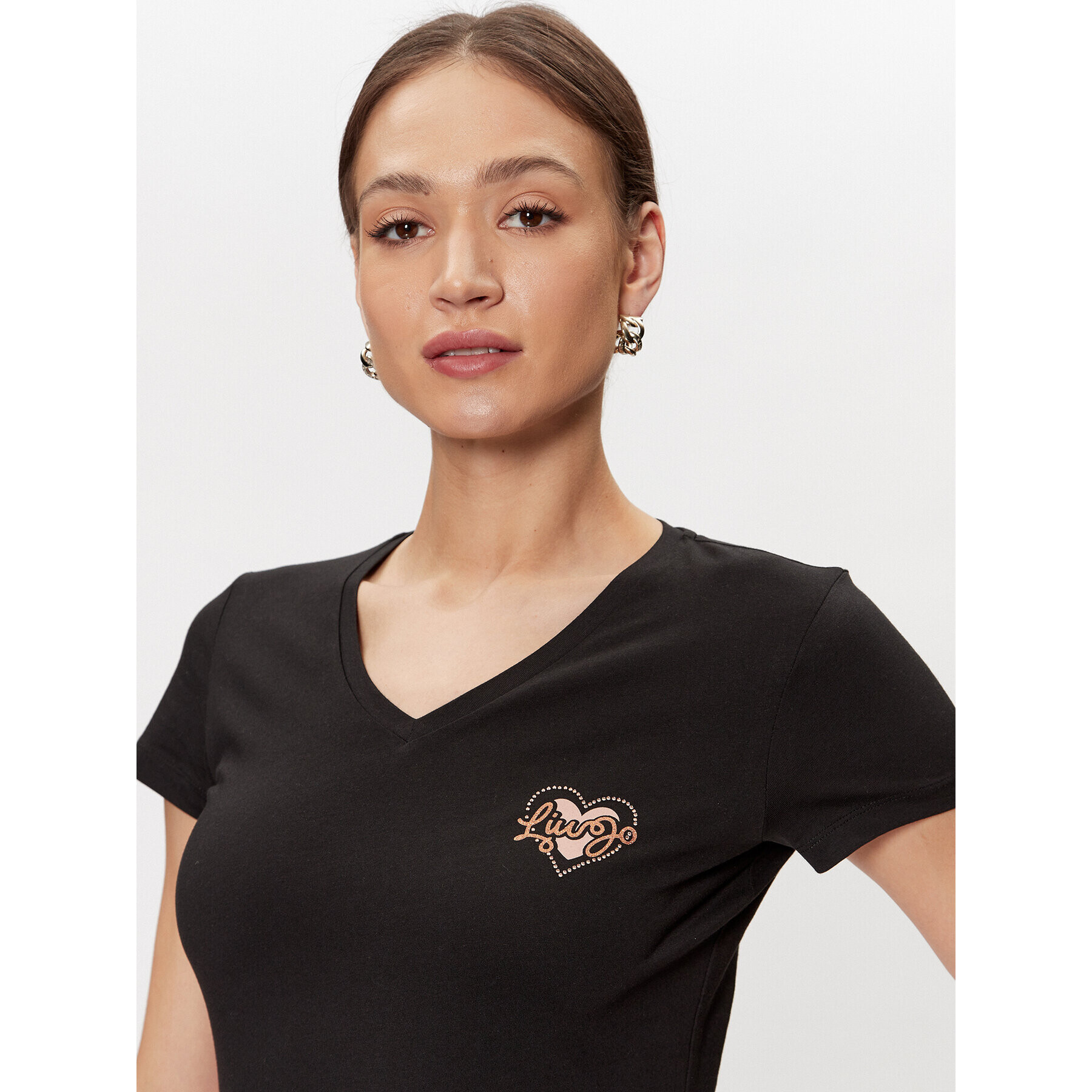 Liu Jo Тишърт WA3422 J5923 Черен Regular Fit - Pepit.bg