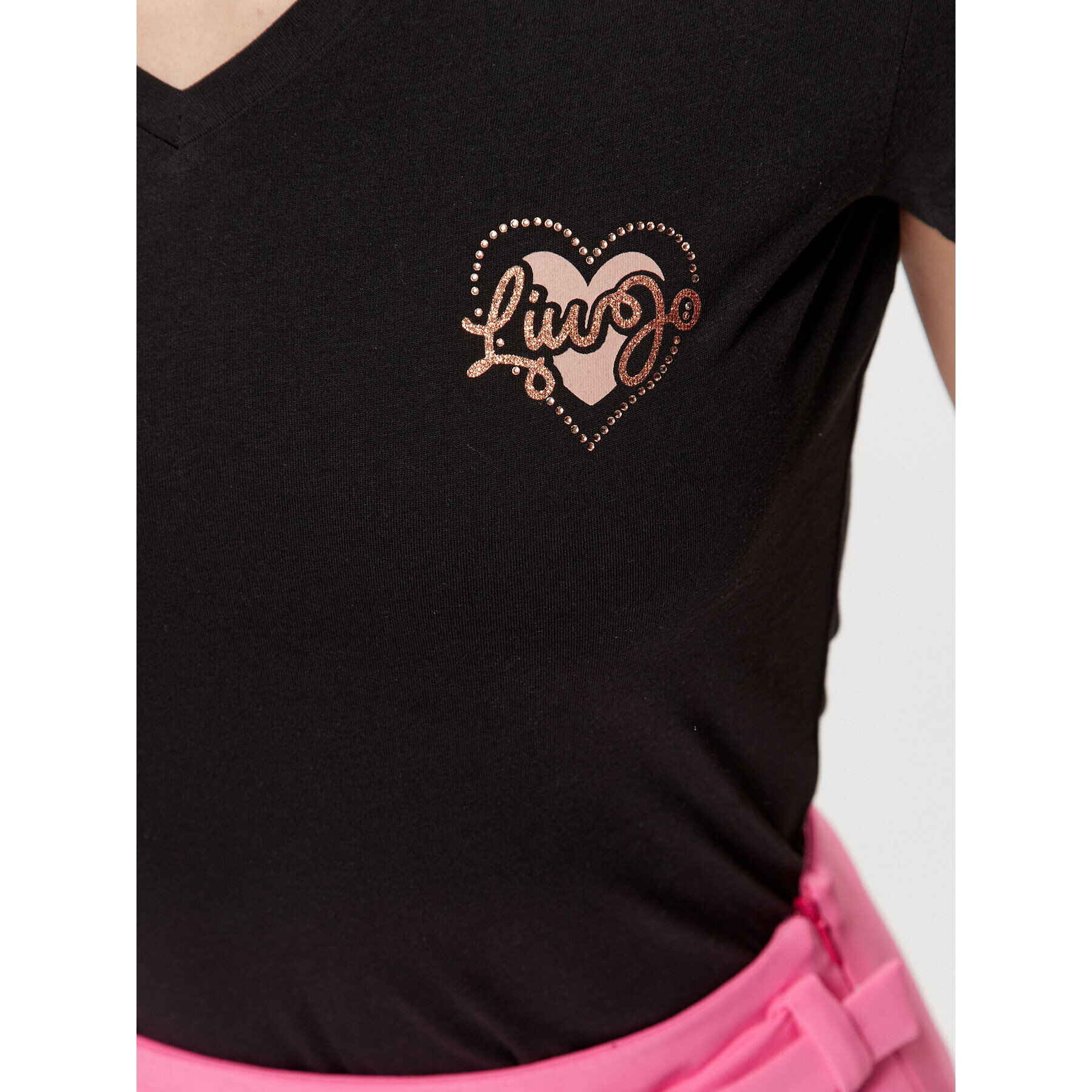 Liu Jo Тишърт WA3422 J5923 Черен Regular Fit - Pepit.bg