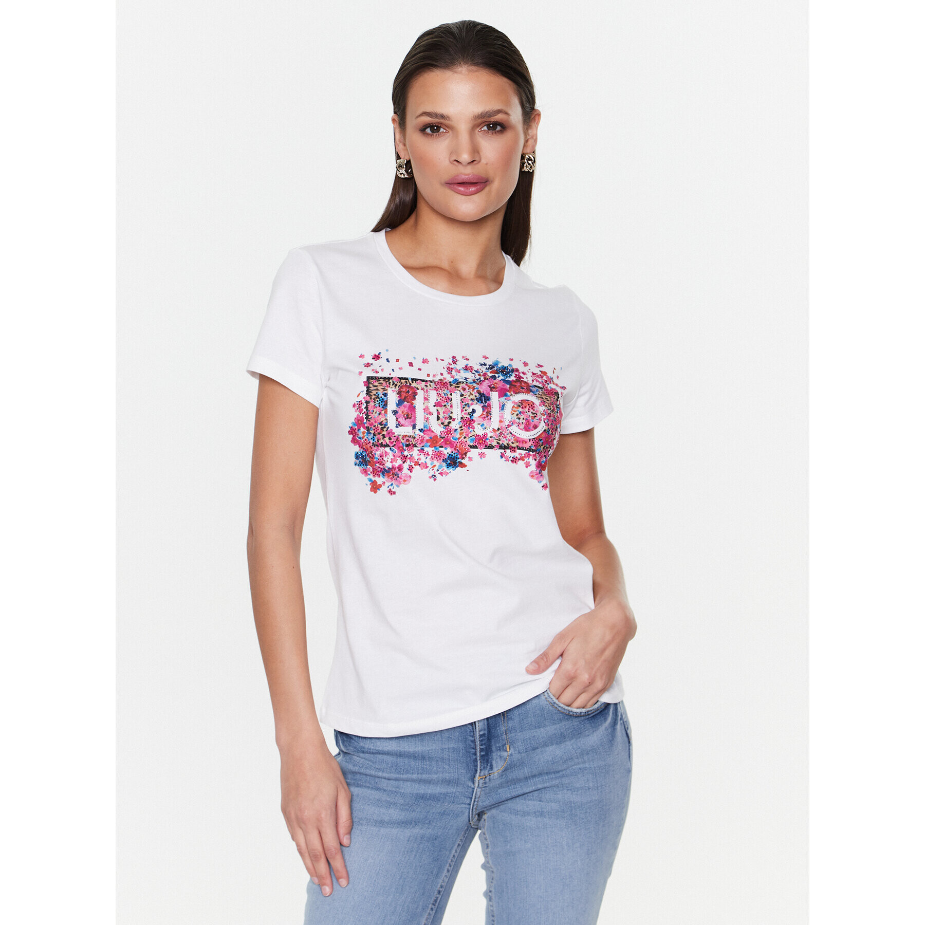 Liu Jo Тишърт WA3467 JS923 Бял Regular Fit - Pepit.bg