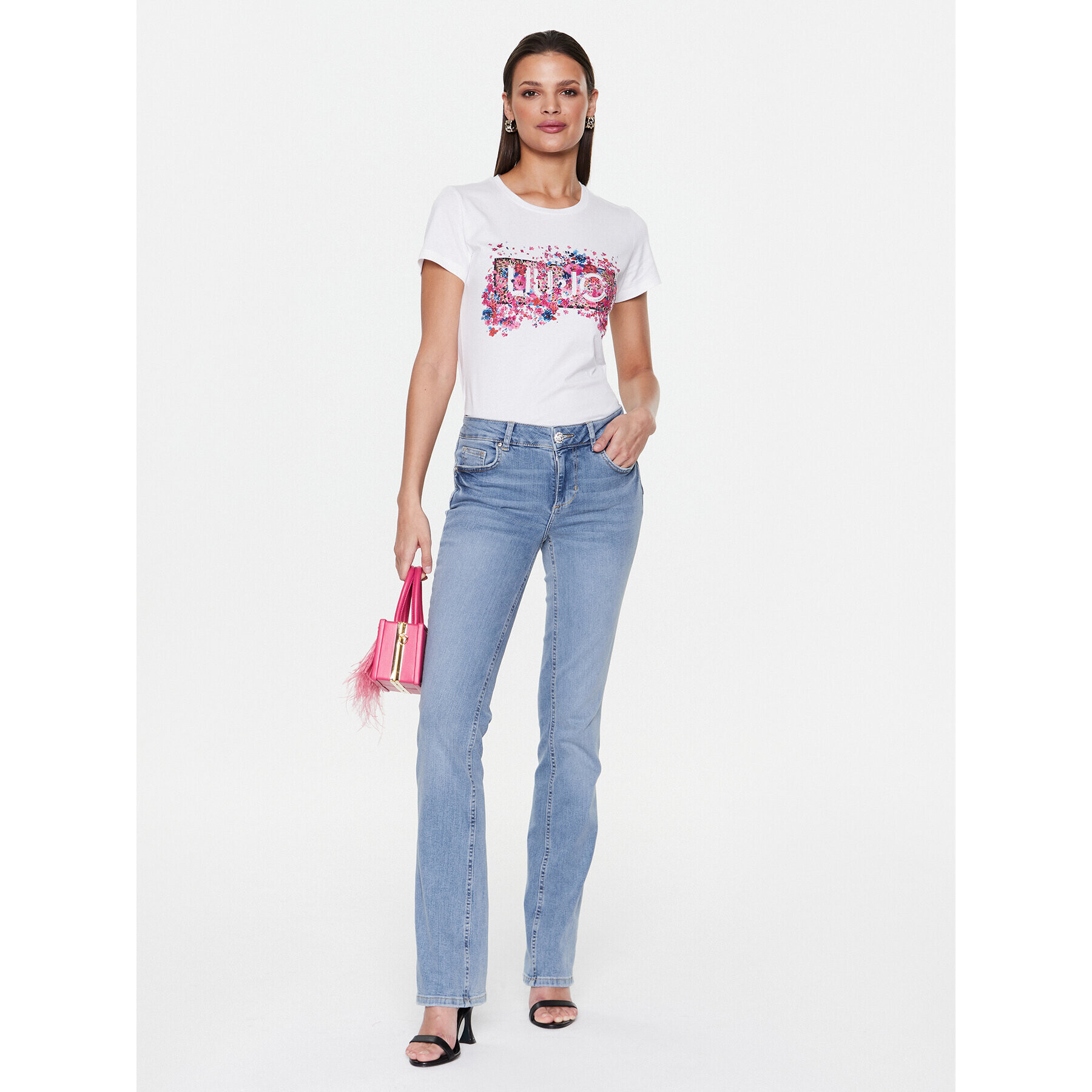 Liu Jo Тишърт WA3467 JS923 Бял Regular Fit - Pepit.bg