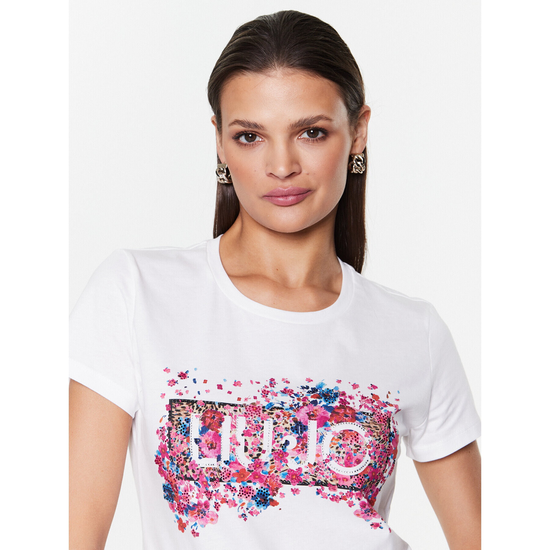 Liu Jo Тишърт WA3467 JS923 Бял Regular Fit - Pepit.bg
