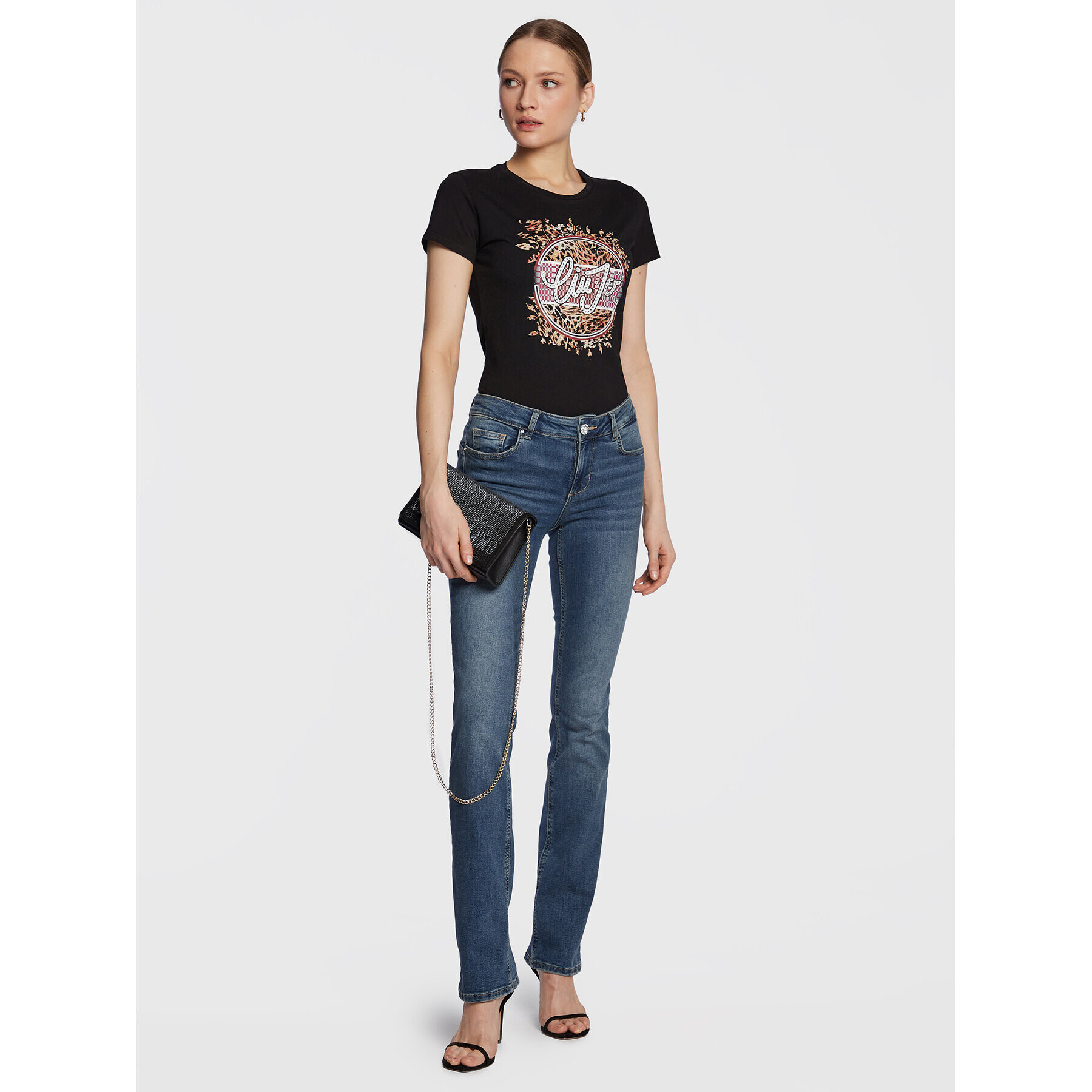 Liu Jo Тишърт WA3467 JS923 Черен Regular Fit - Pepit.bg