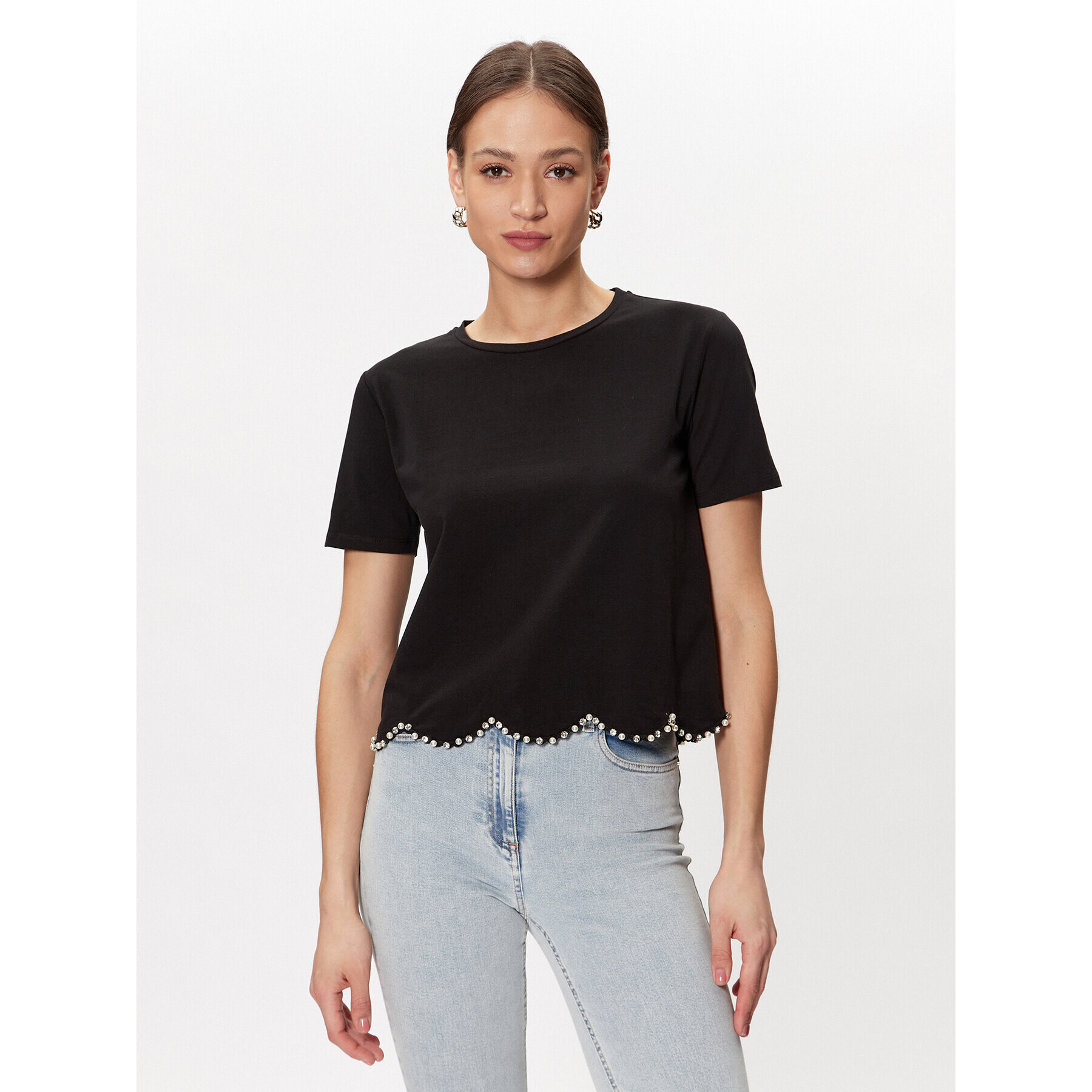 Liu Jo Тишърт WA3544 J5003 Черен Regular Fit - Pepit.bg