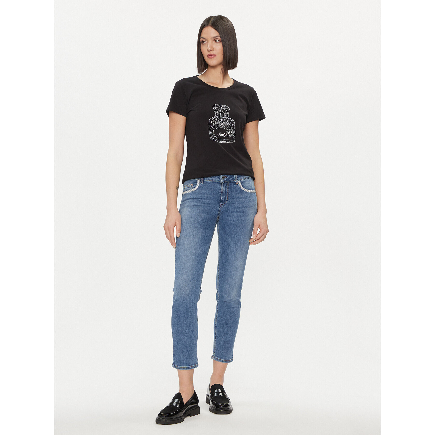 Liu Jo Тишърт WA4034 JS923 Черен Regular Fit - Pepit.bg