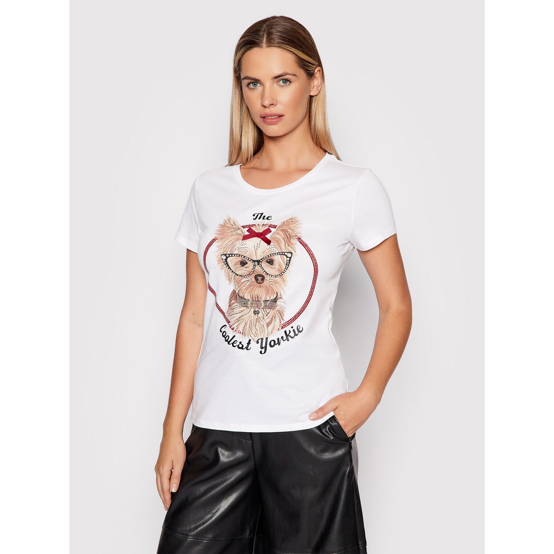 Liu Jo Тишърт WF1254 J0166 Бял Regular Fit - Pepit.bg