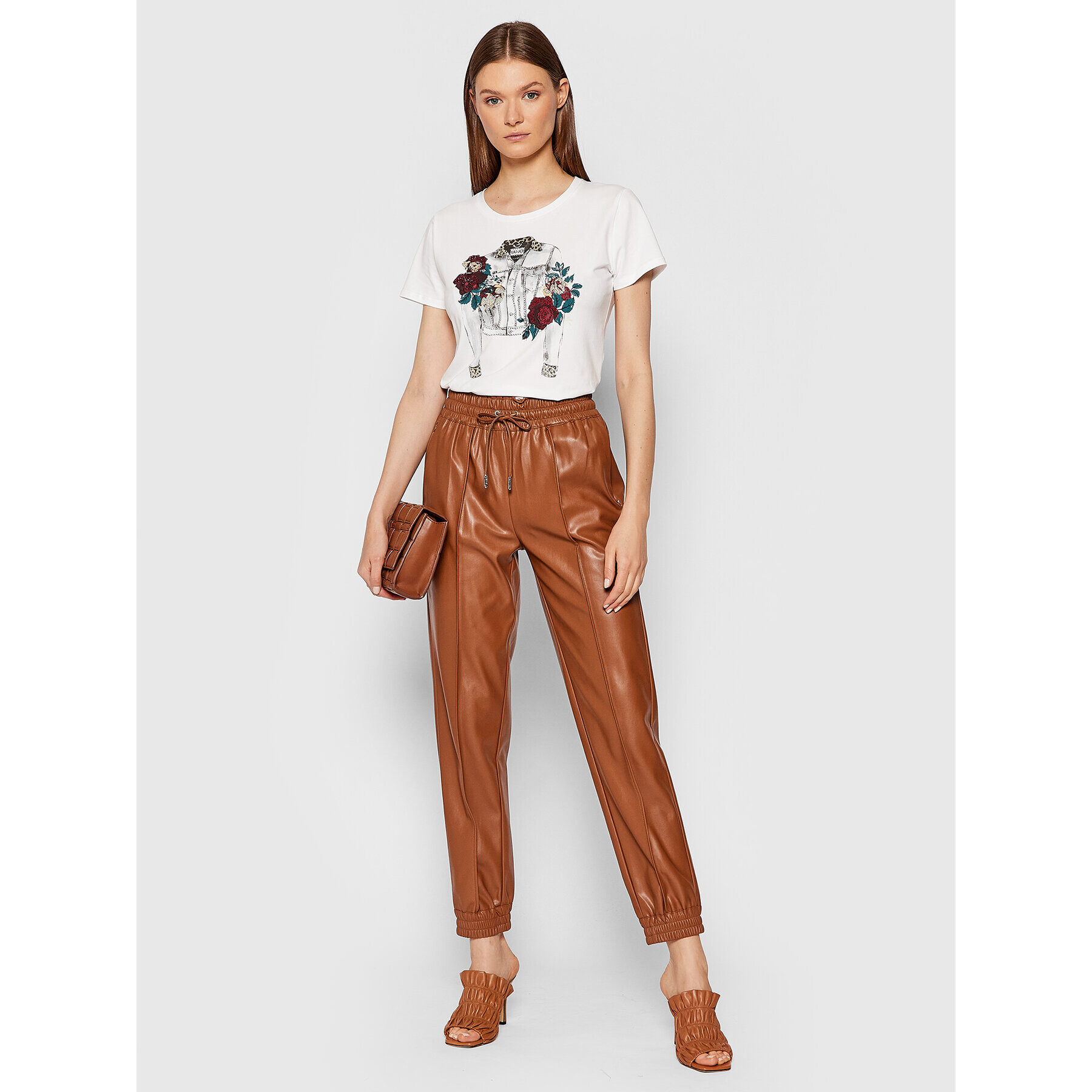 Liu Jo Тишърт WF1380 J9944 Бял Regular Fit - Pepit.bg