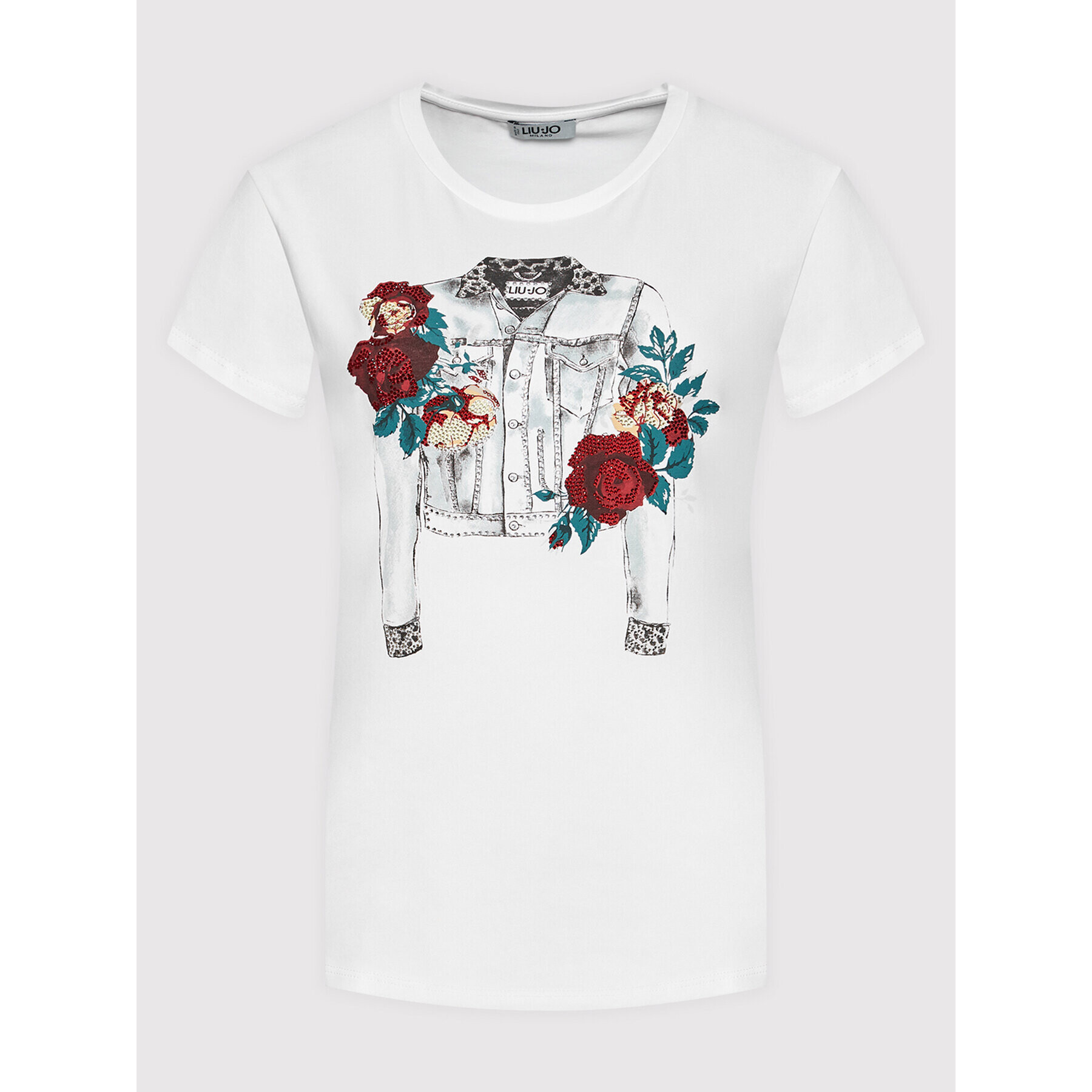 Liu Jo Тишърт WF1380 J9944 Бял Regular Fit - Pepit.bg