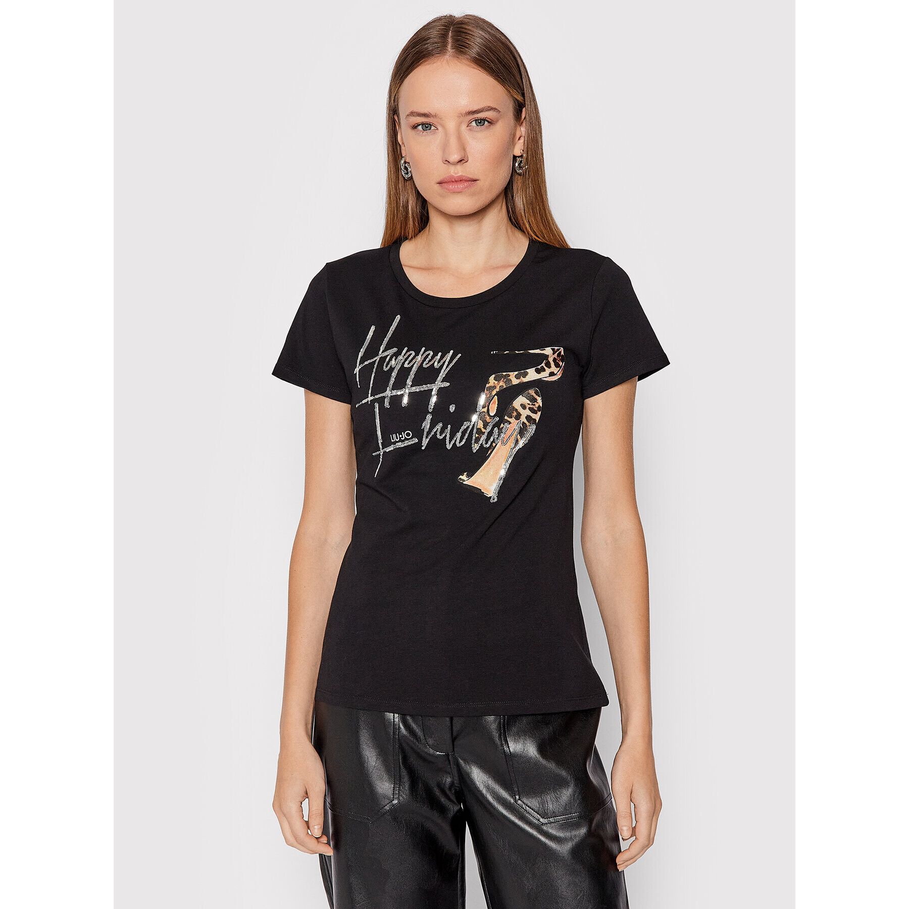 Liu Jo Тишърт WF1380 J9944 Черен Regular Fit - Pepit.bg
