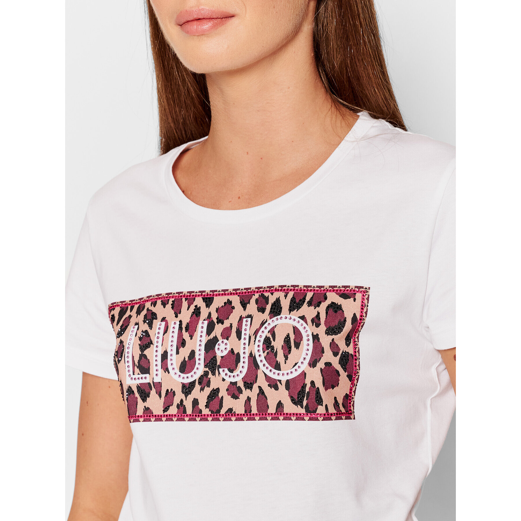Liu Jo Тишърт WF1381 J0094 Бял Regular Fit - Pepit.bg