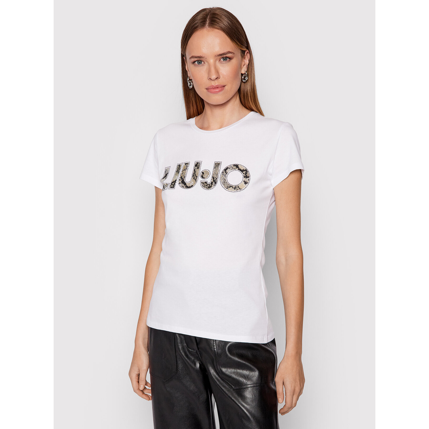 Liu Jo Тишърт WF1449 J6287 Бял Slim Fit - Pepit.bg