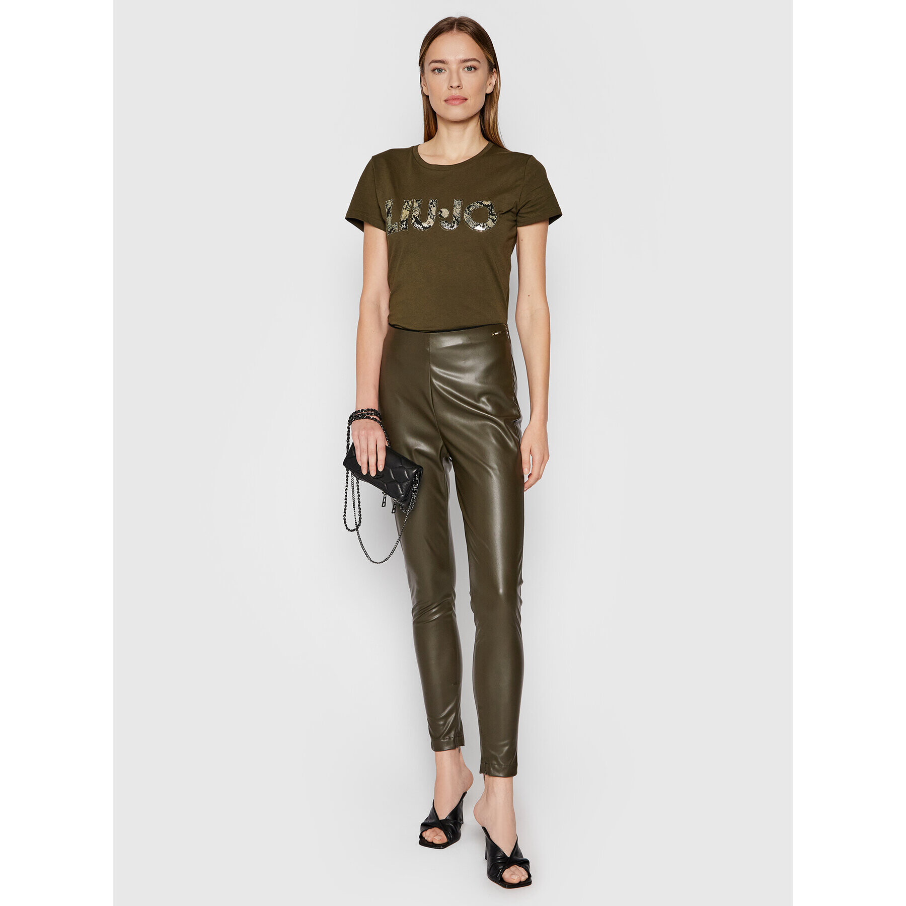 Liu Jo Тишърт WF1449 J6287 Зелен Slim Fit - Pepit.bg