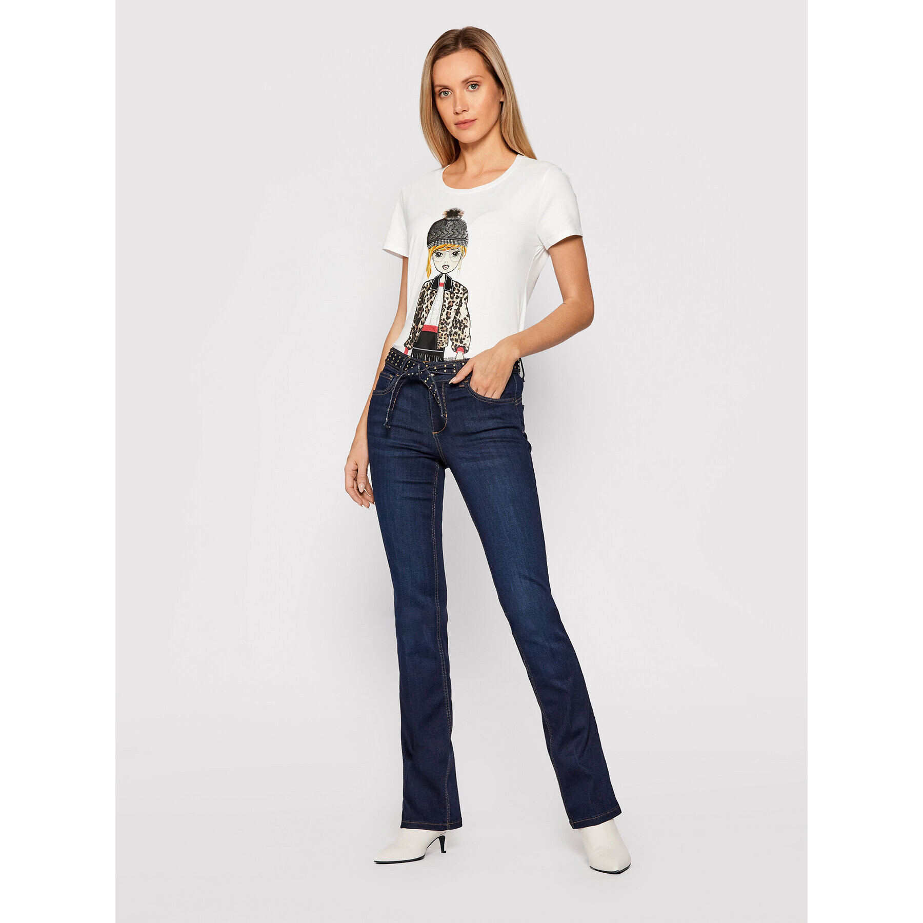 Liu Jo Тишърт WF1551 J9944 Бял Regular Fit - Pepit.bg