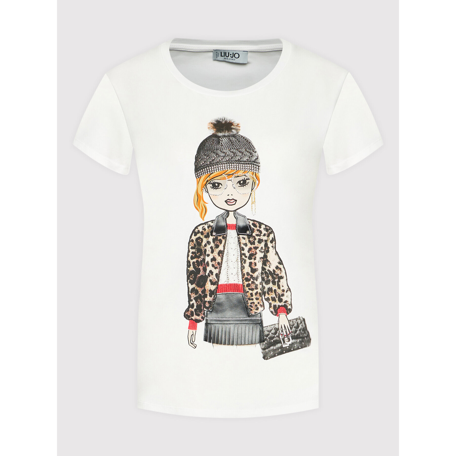 Liu Jo Тишърт WF1551 J9944 Бял Regular Fit - Pepit.bg