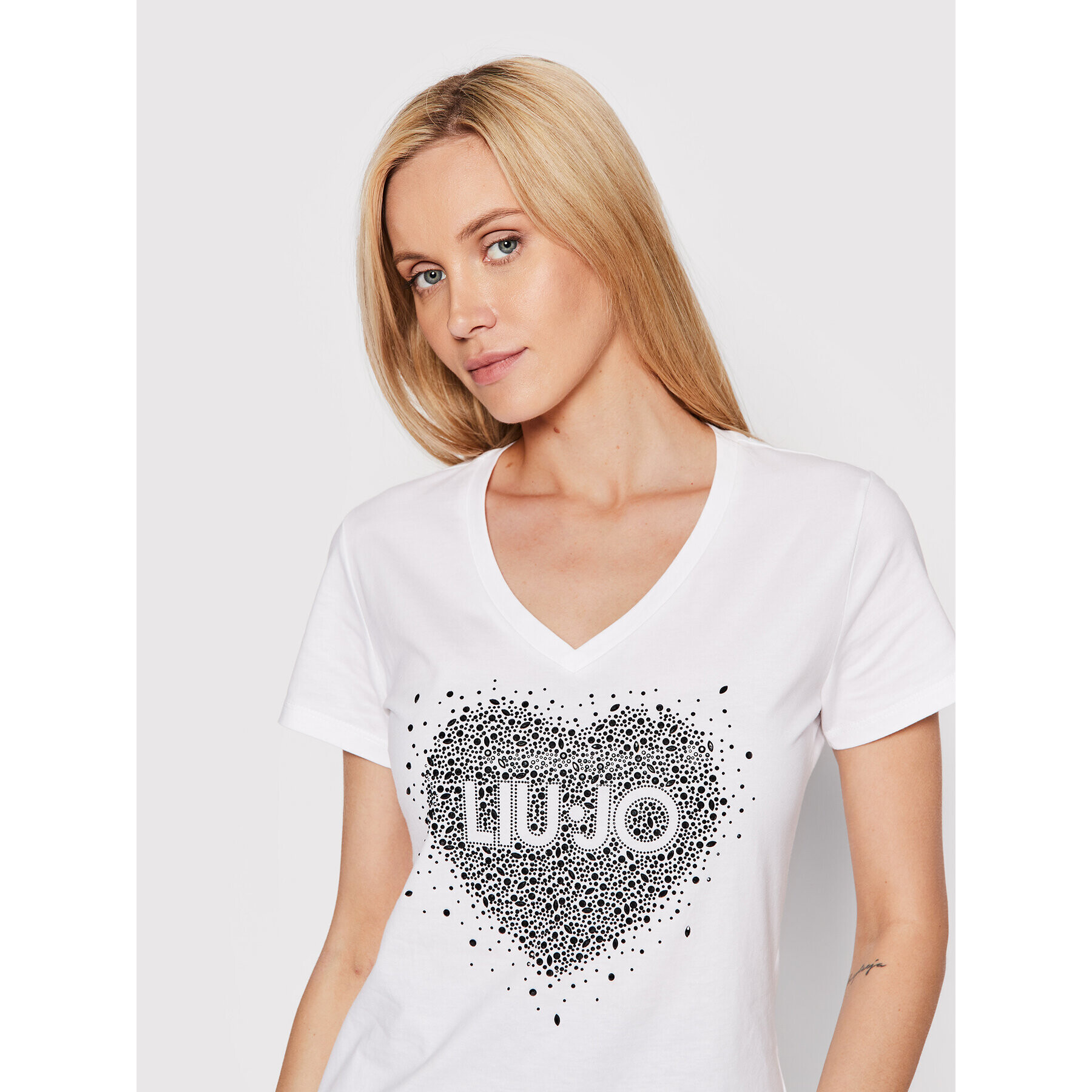 Liu Jo Тишърт WF2284 J5923 Бял Regular Fit - Pepit.bg