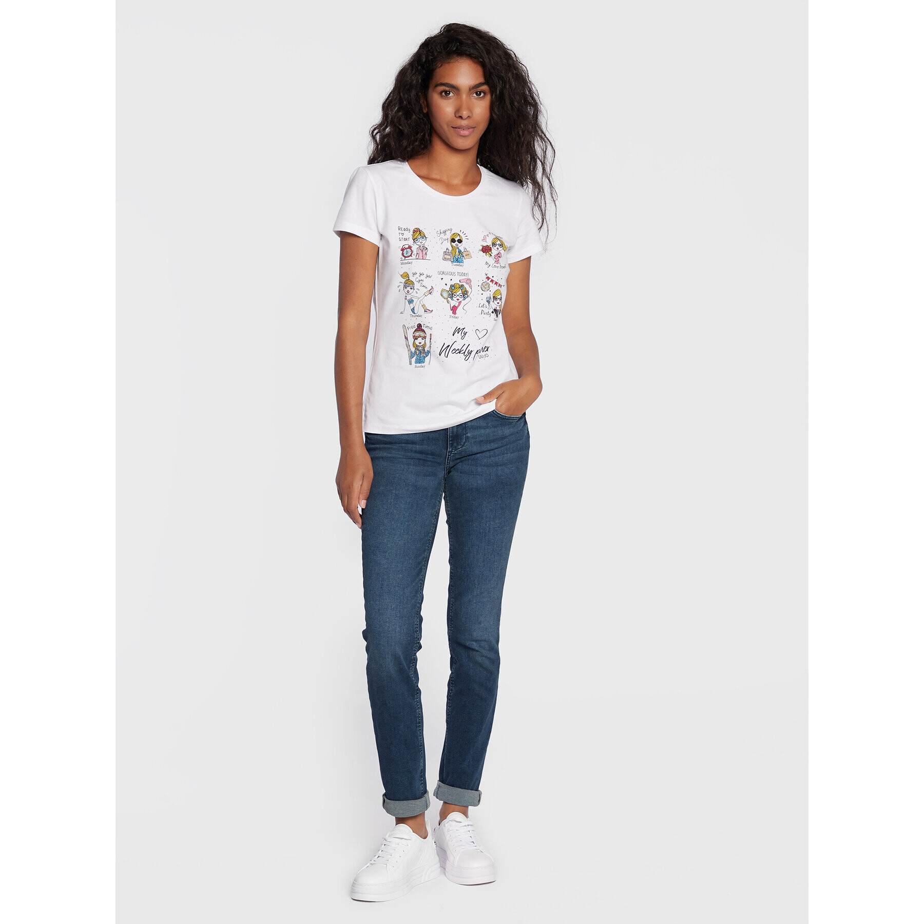 Liu Jo Тишърт WF2287 J5003 Бял Regular Fit - Pepit.bg