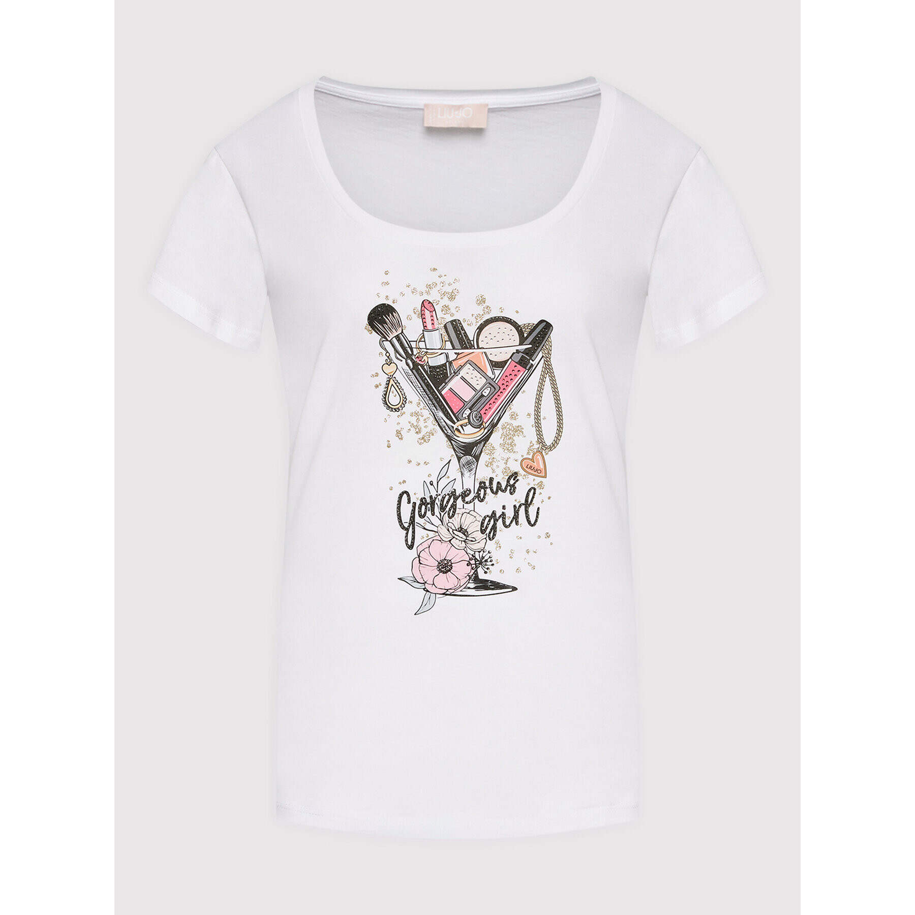 Liu Jo Тишърт WF2289 JS923 Бял Regular Fit - Pepit.bg