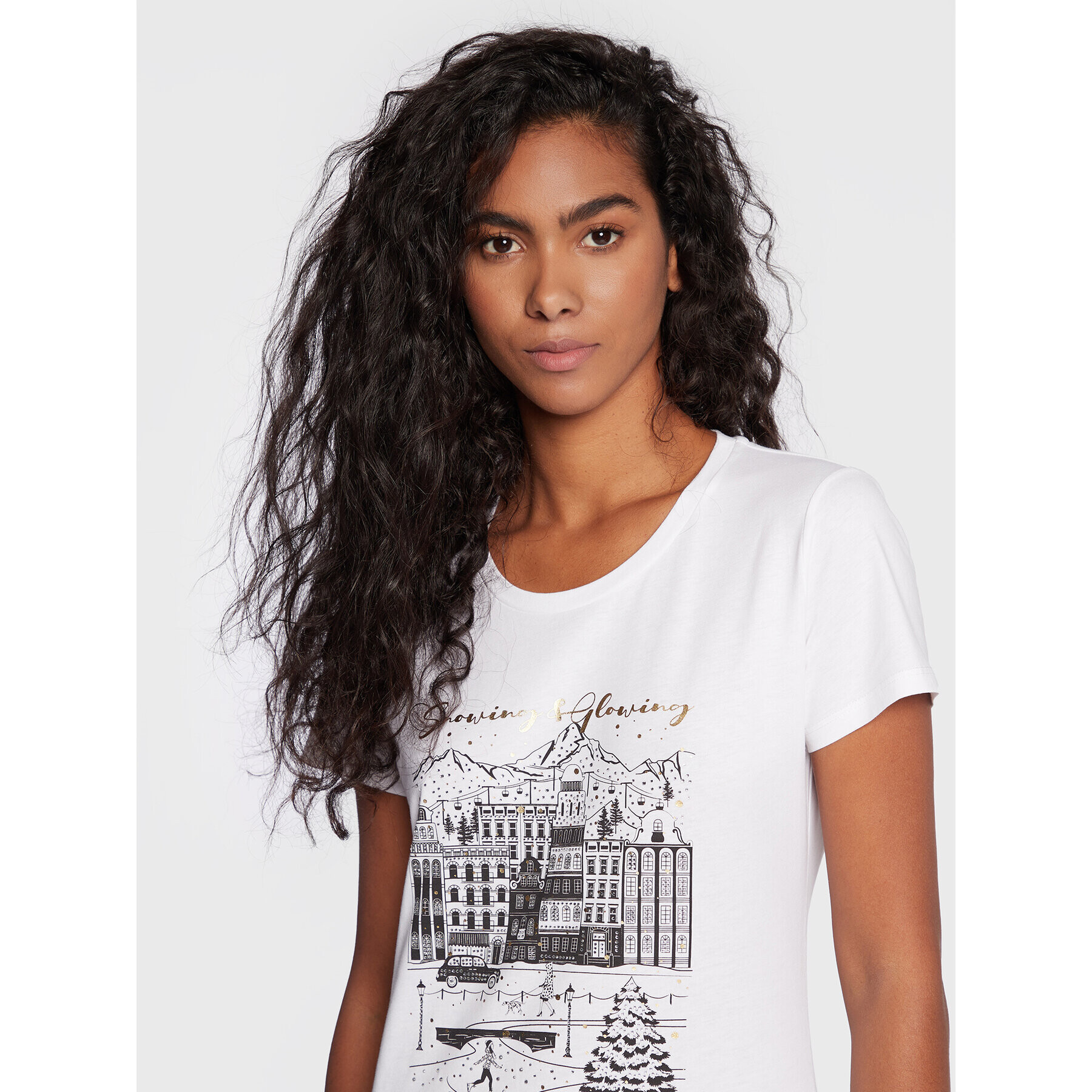 Liu Jo Тишърт WF2298 JS923 Бял Regular Fit - Pepit.bg