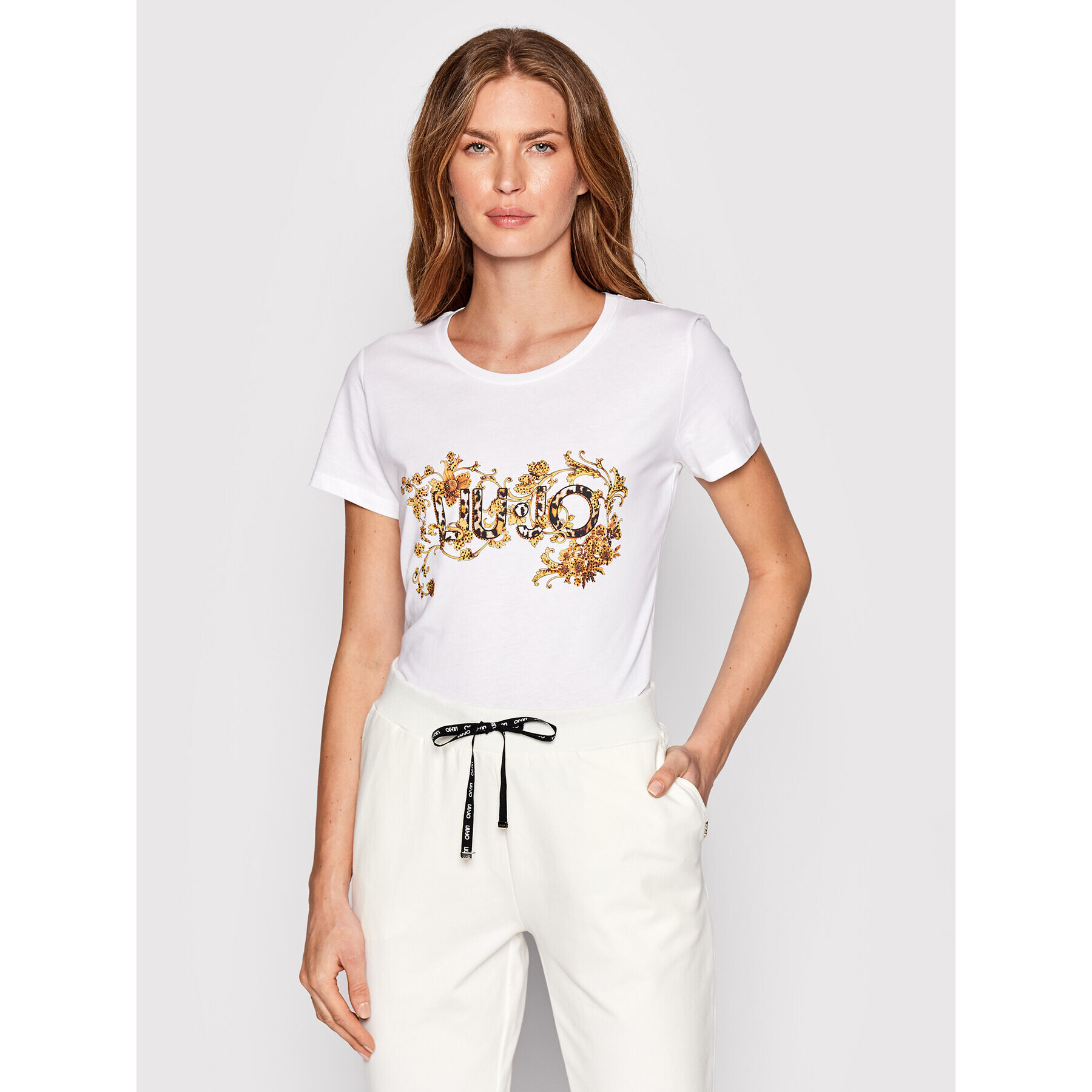 Liu Jo Тишърт WF2375 JS923 Бял Regular Fit - Pepit.bg