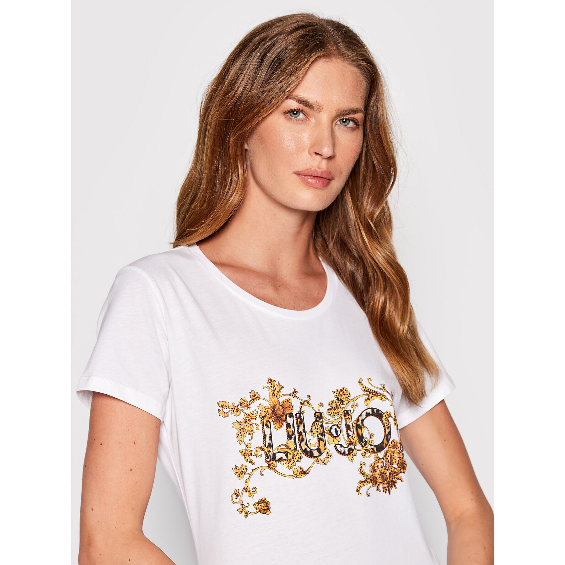 Liu Jo Тишърт WF2375 JS923 Бял Regular Fit - Pepit.bg