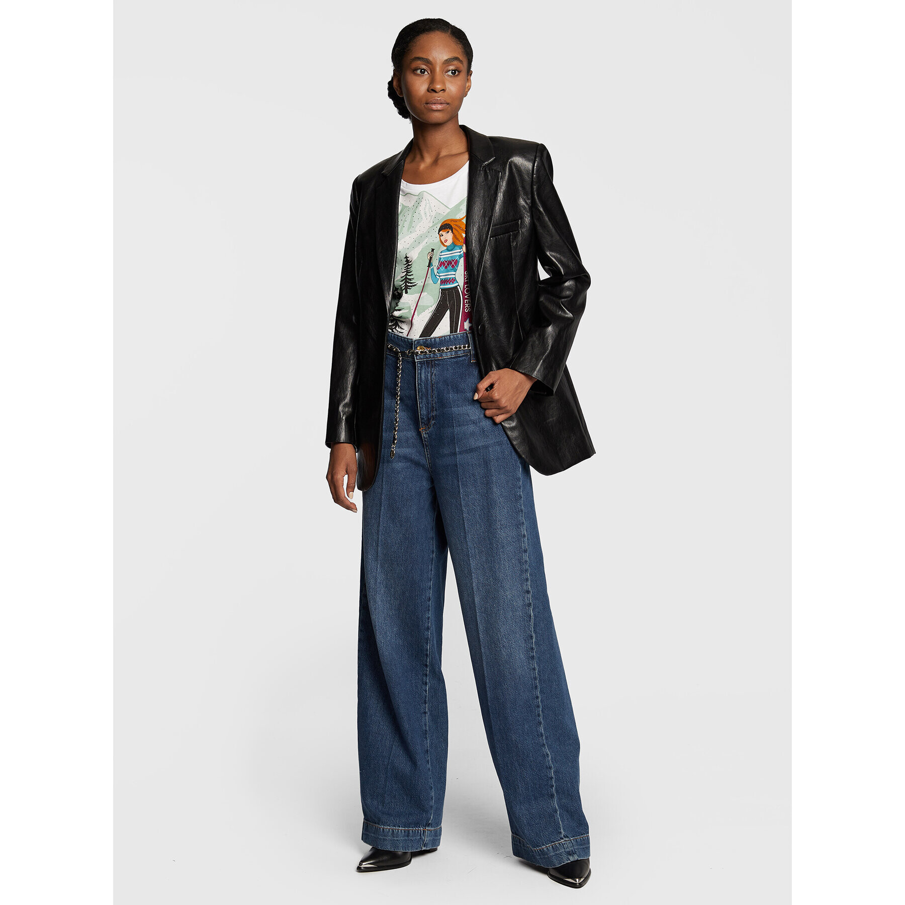 Liu Jo Тишърт WF2385 J5923 Бял Regular Fit - Pepit.bg