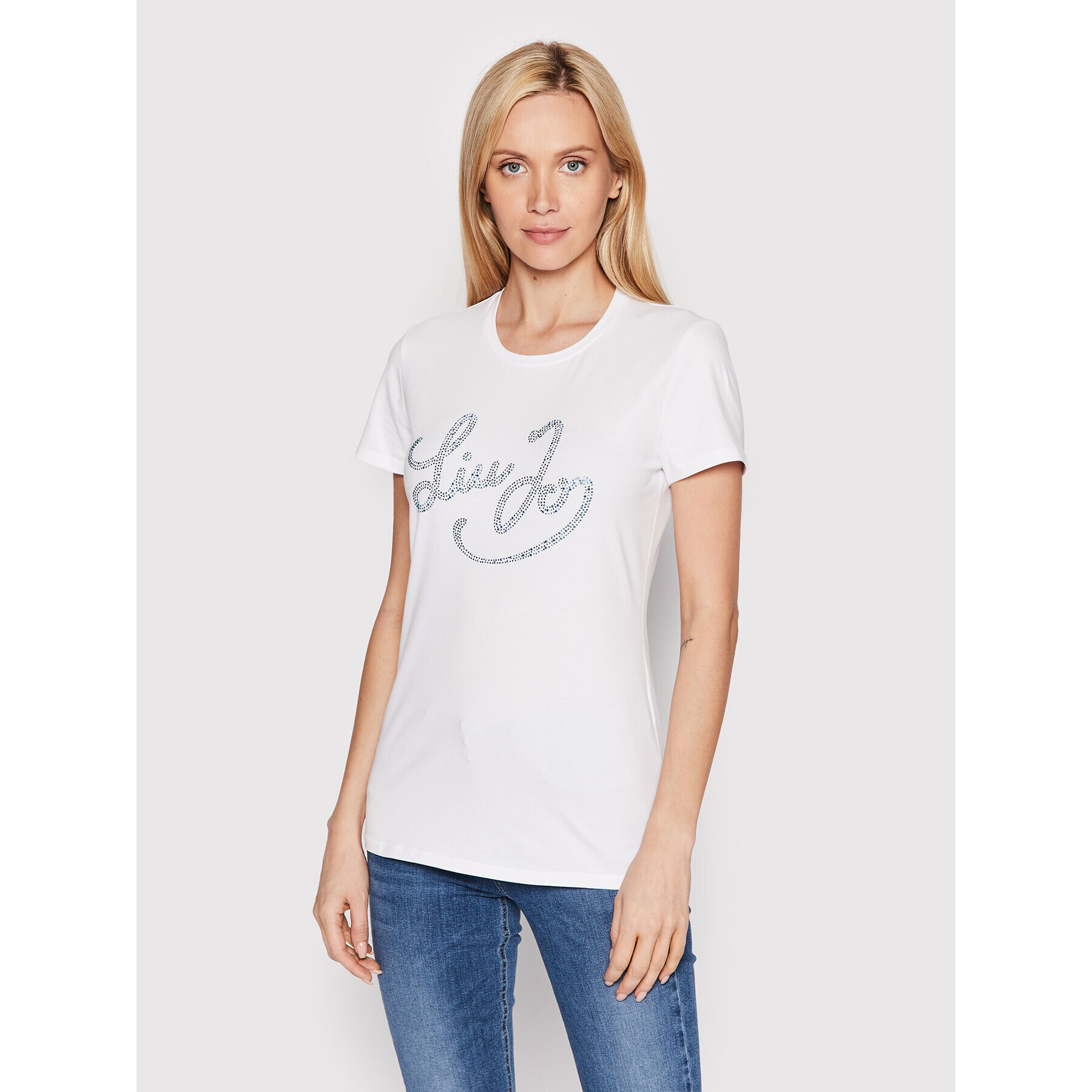 Liu Jo Тишърт WF2486 J5003 Бял Regular Fit - Pepit.bg