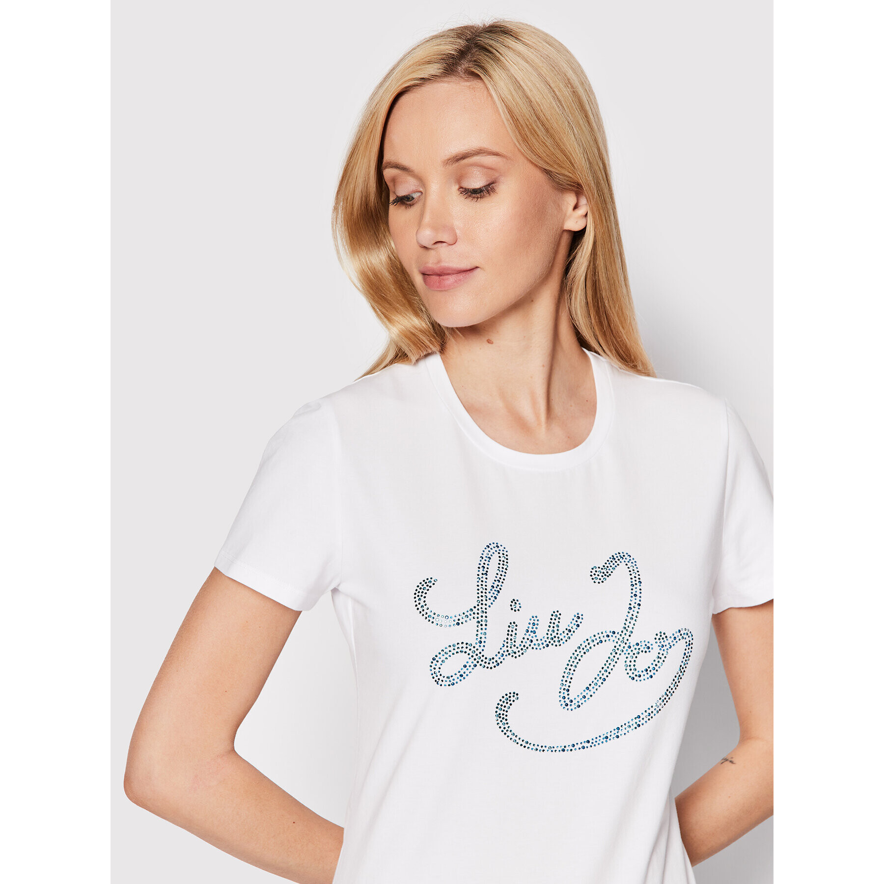 Liu Jo Тишърт WF2486 J5003 Бял Regular Fit - Pepit.bg