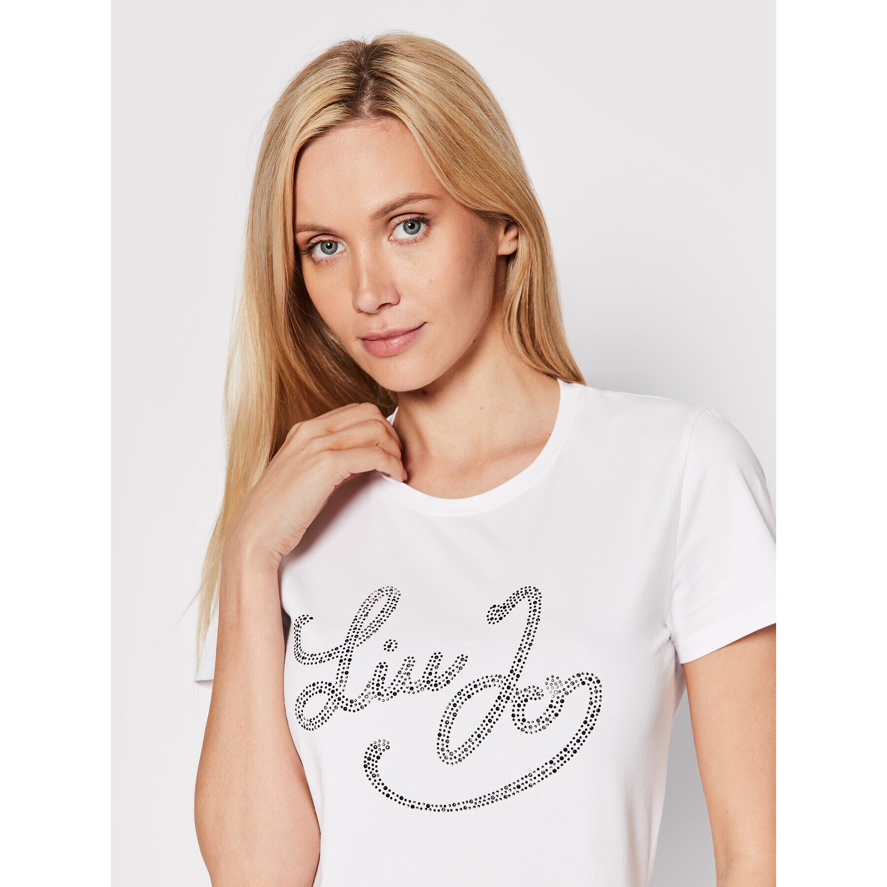 Liu Jo Тишърт WF2486 J5003 Бял Regular Fit - Pepit.bg