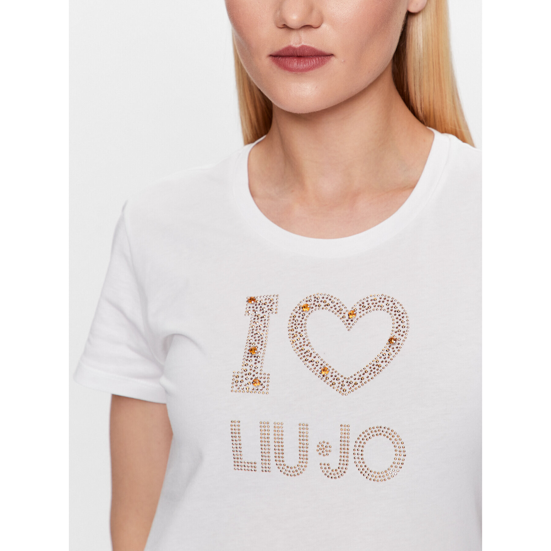 Liu Jo Тишърт WF3076 JS923 Бял Regular Fit - Pepit.bg