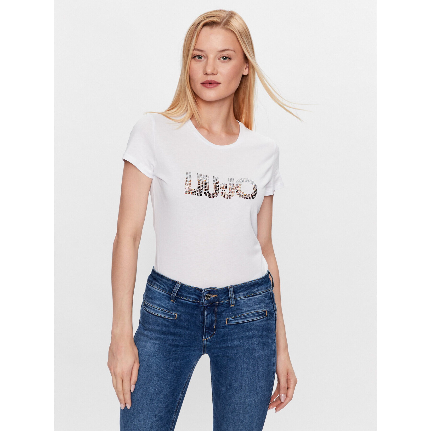 Liu Jo Тишърт WF3085 J6308 Бял Regular Fit - Pepit.bg