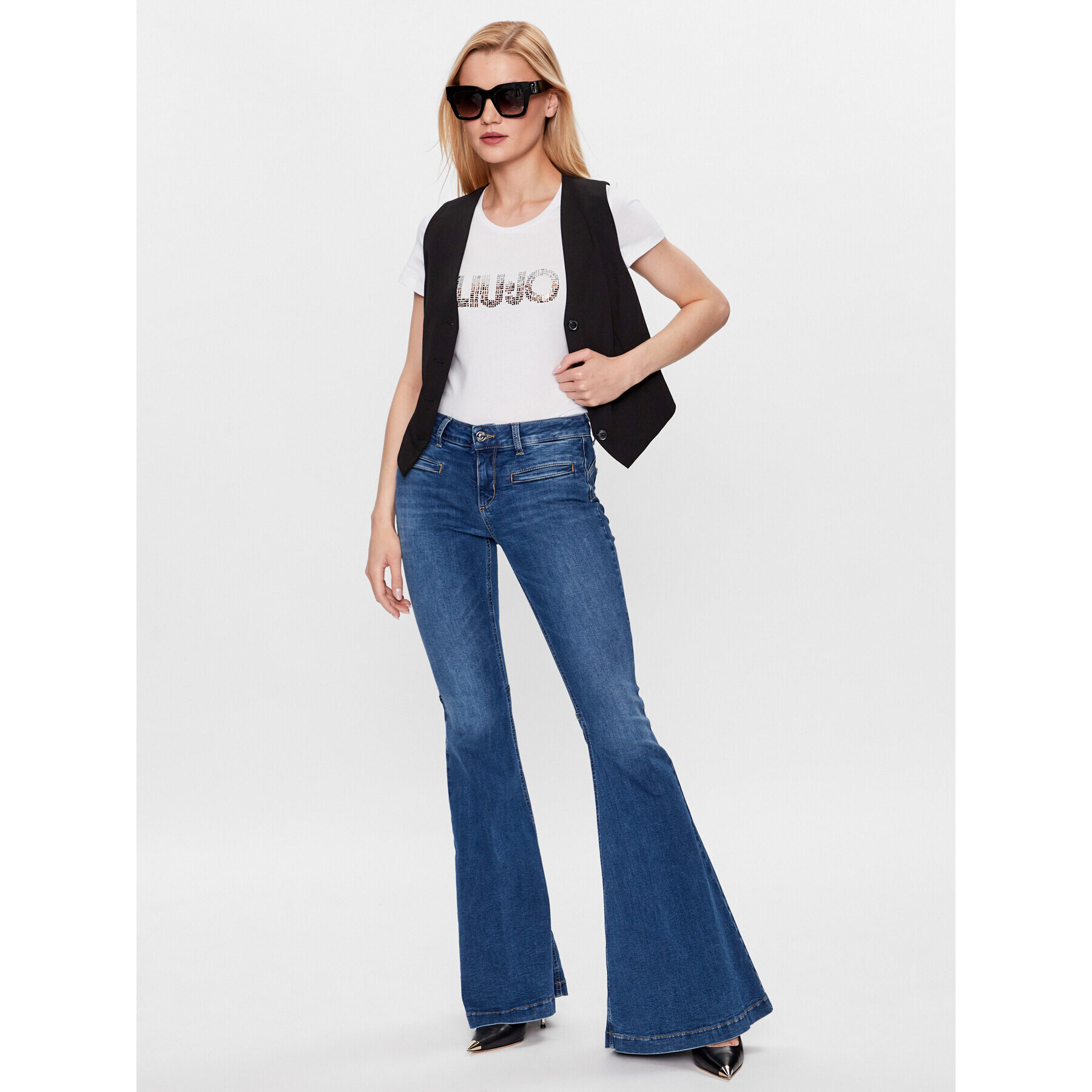 Liu Jo Тишърт WF3085 J6308 Бял Regular Fit - Pepit.bg