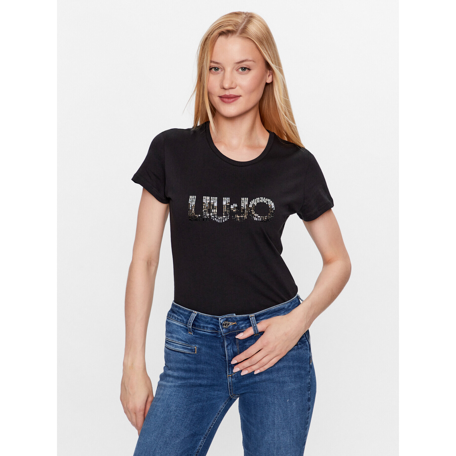 Liu Jo Тишърт WF3085 J6308 Черен Regular Fit - Pepit.bg
