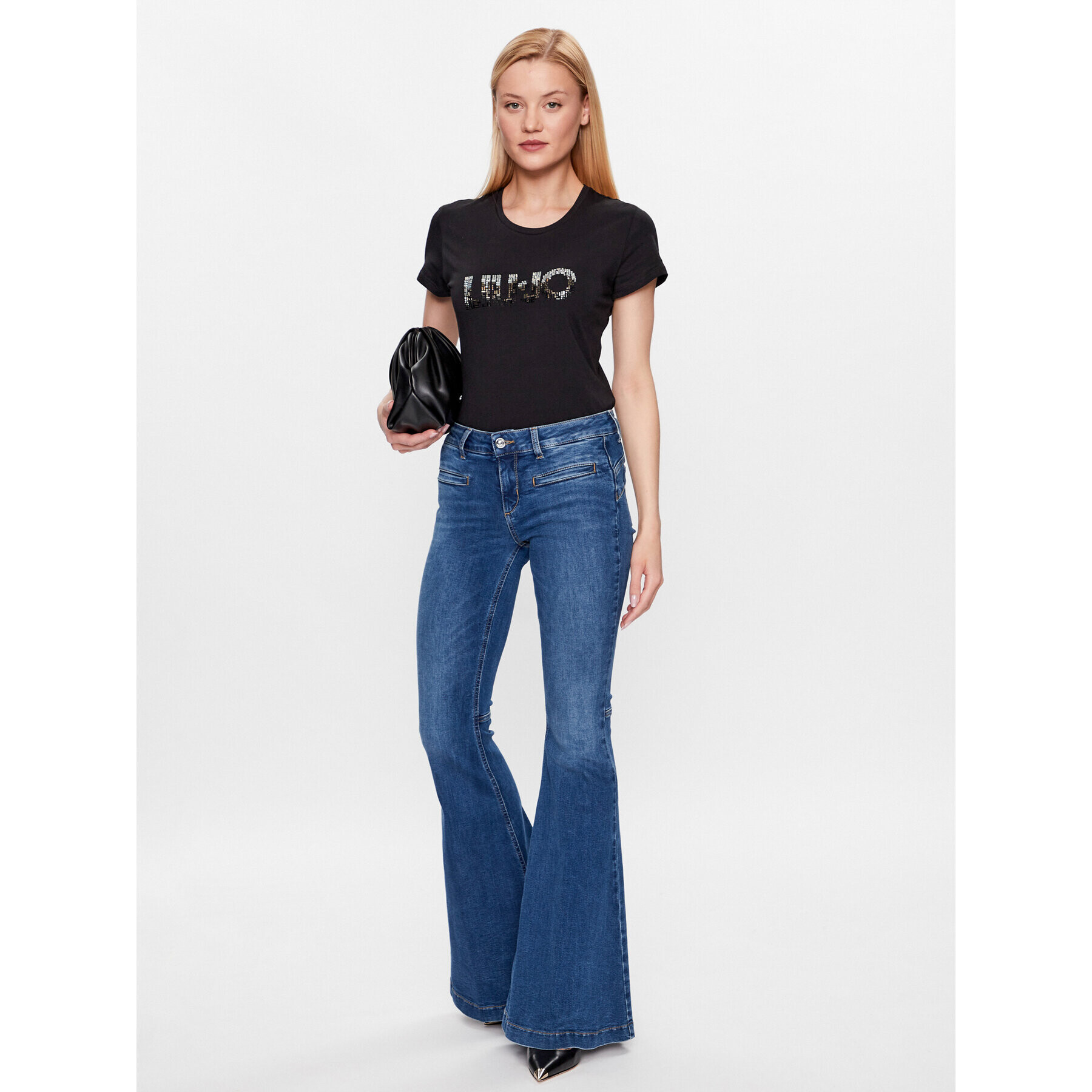 Liu Jo Тишърт WF3085 J6308 Черен Regular Fit - Pepit.bg