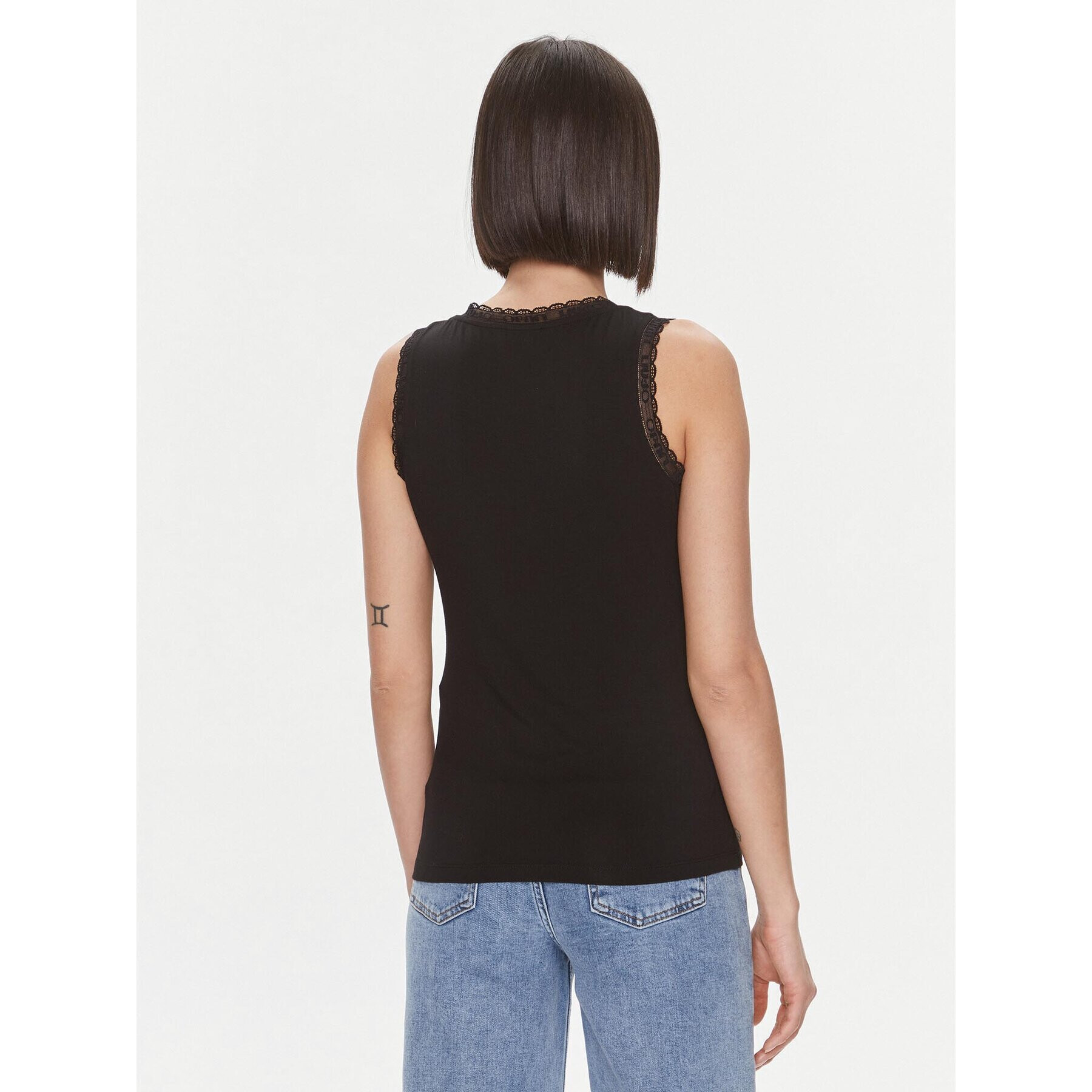 Liu Jo топ 5F3117 J5360 Черен Regular Fit - Pepit.bg