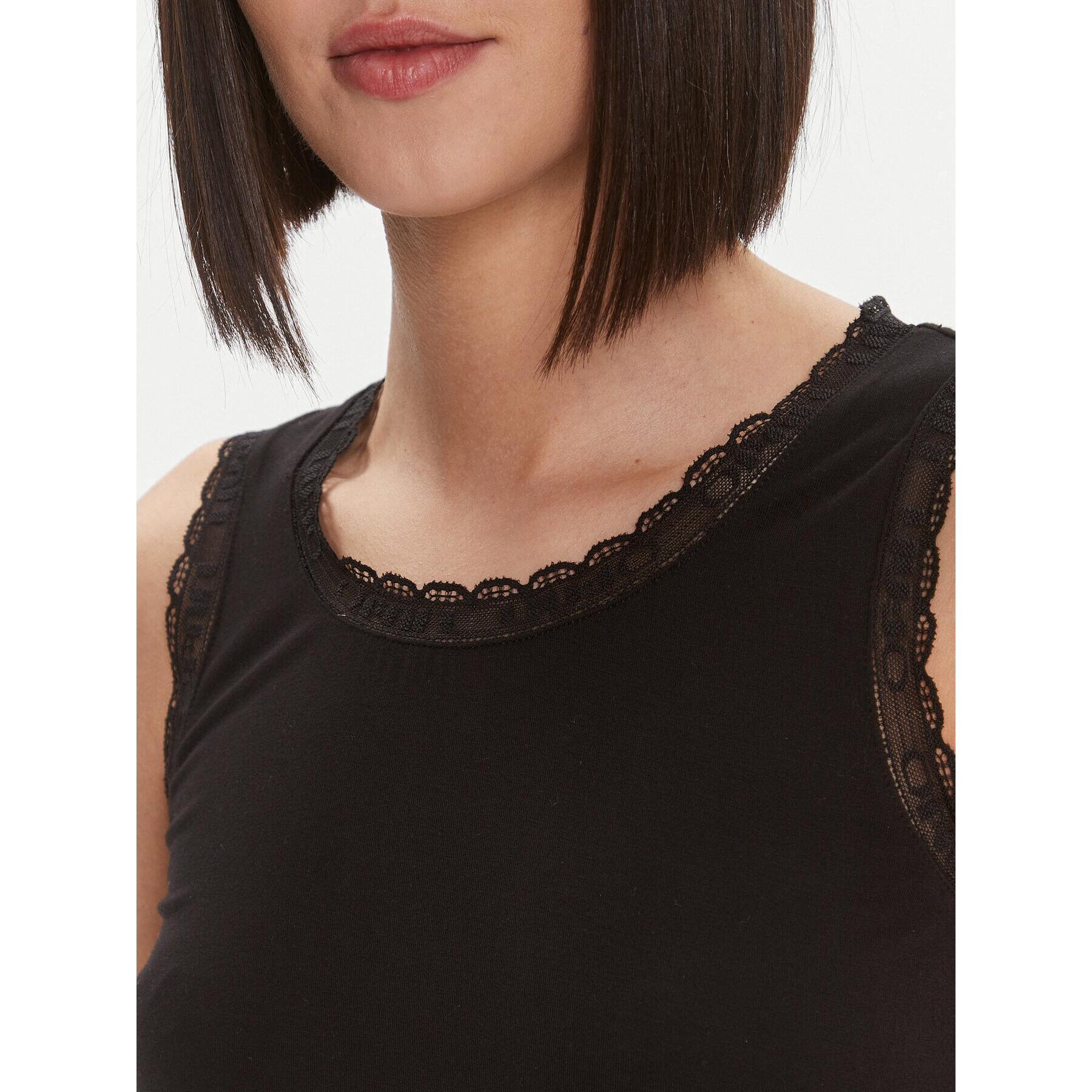 Liu Jo топ 5F3117 J5360 Черен Regular Fit - Pepit.bg